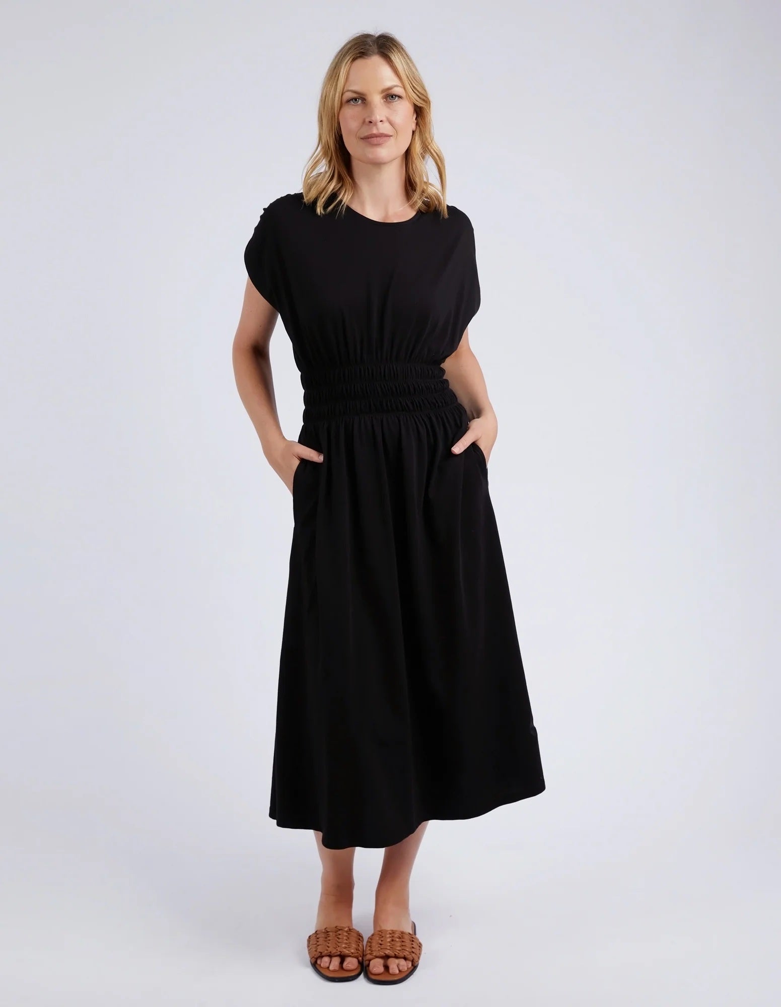 Elm Nelle Midi Dress [COLOUR:Black SIZE:8]