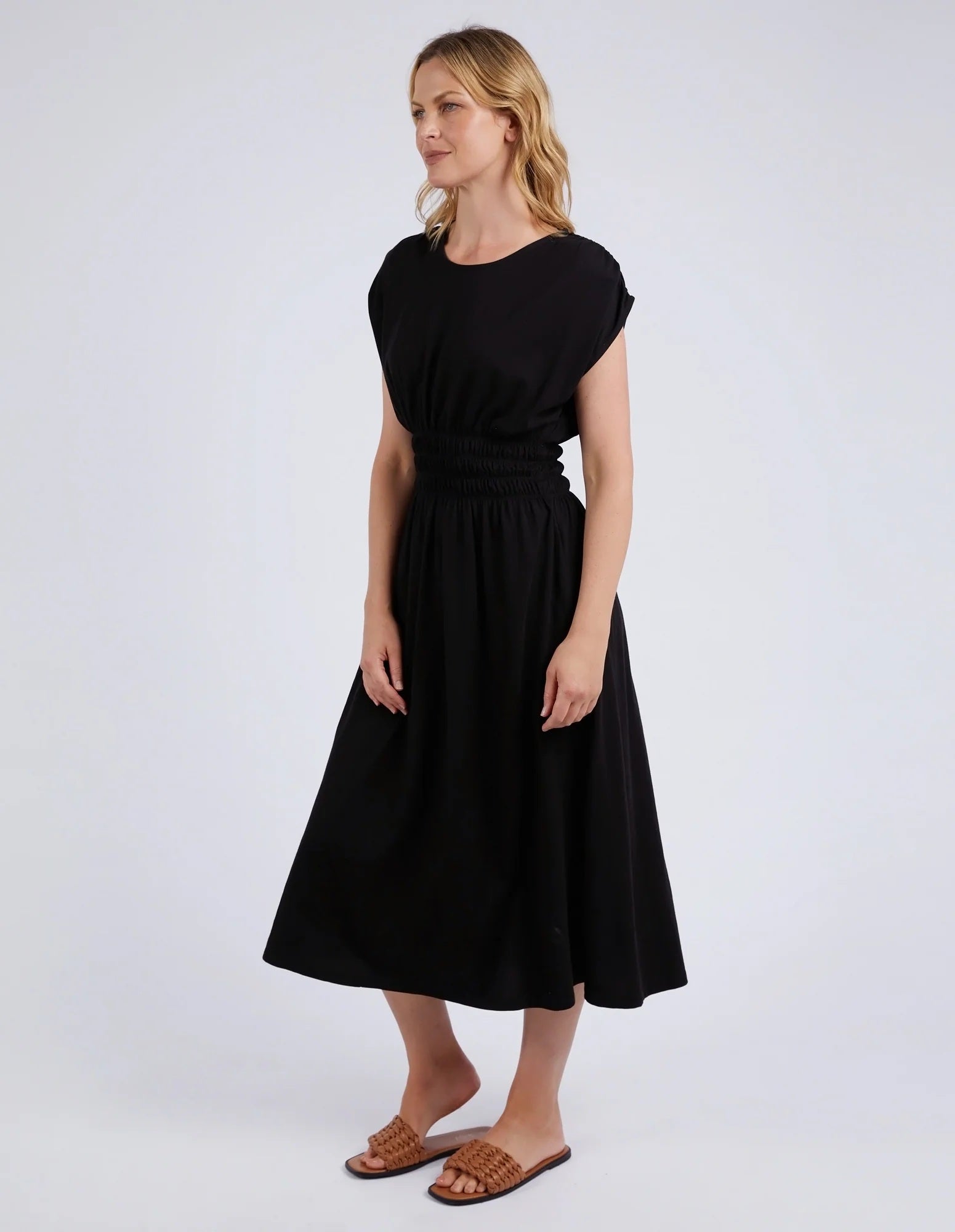 Elm Nelle Midi Dress [COLOUR:Black SIZE:8]