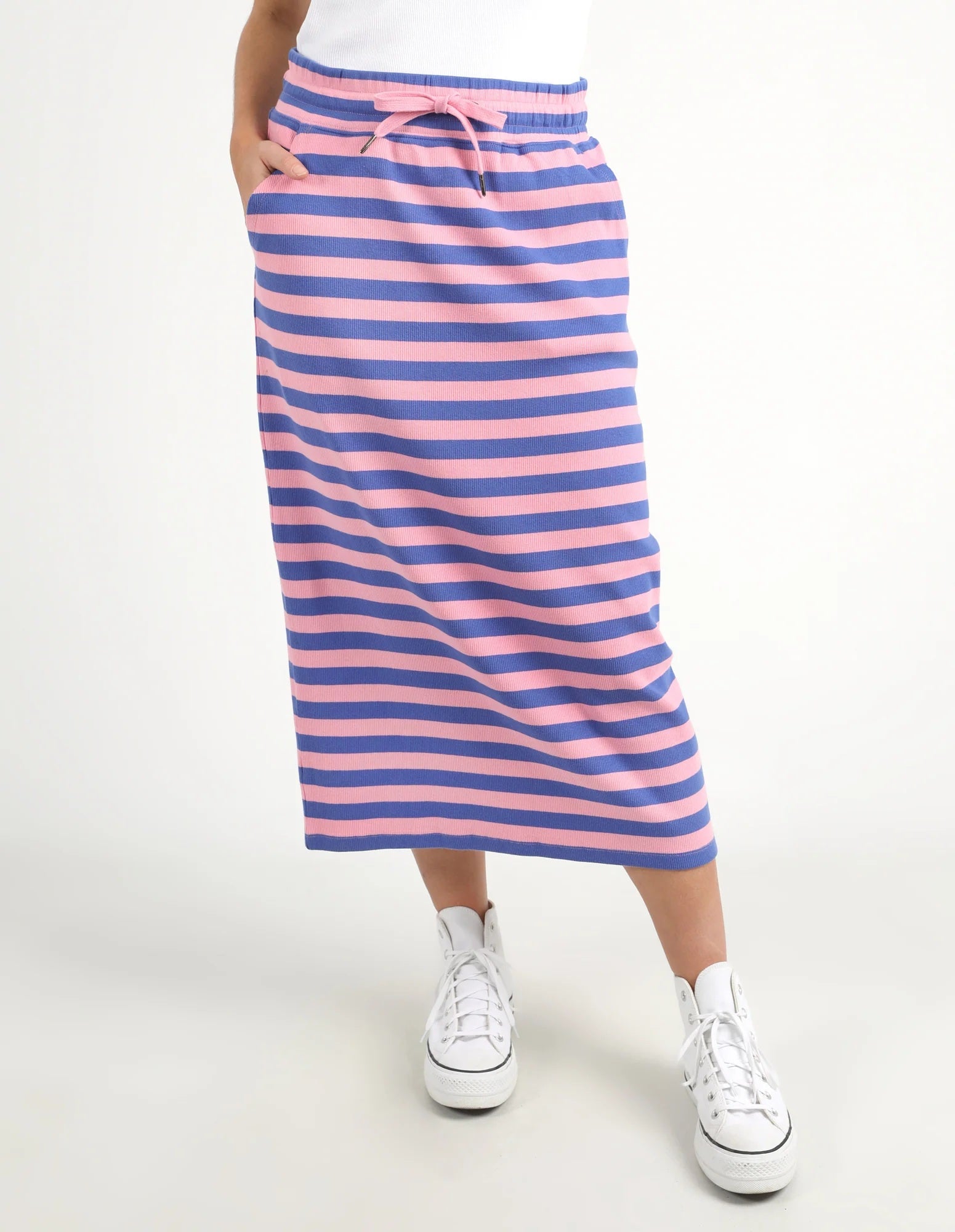 Elm Sunset Stripe Skirt [COLOUR:Strawberry Pink SIZE:10]