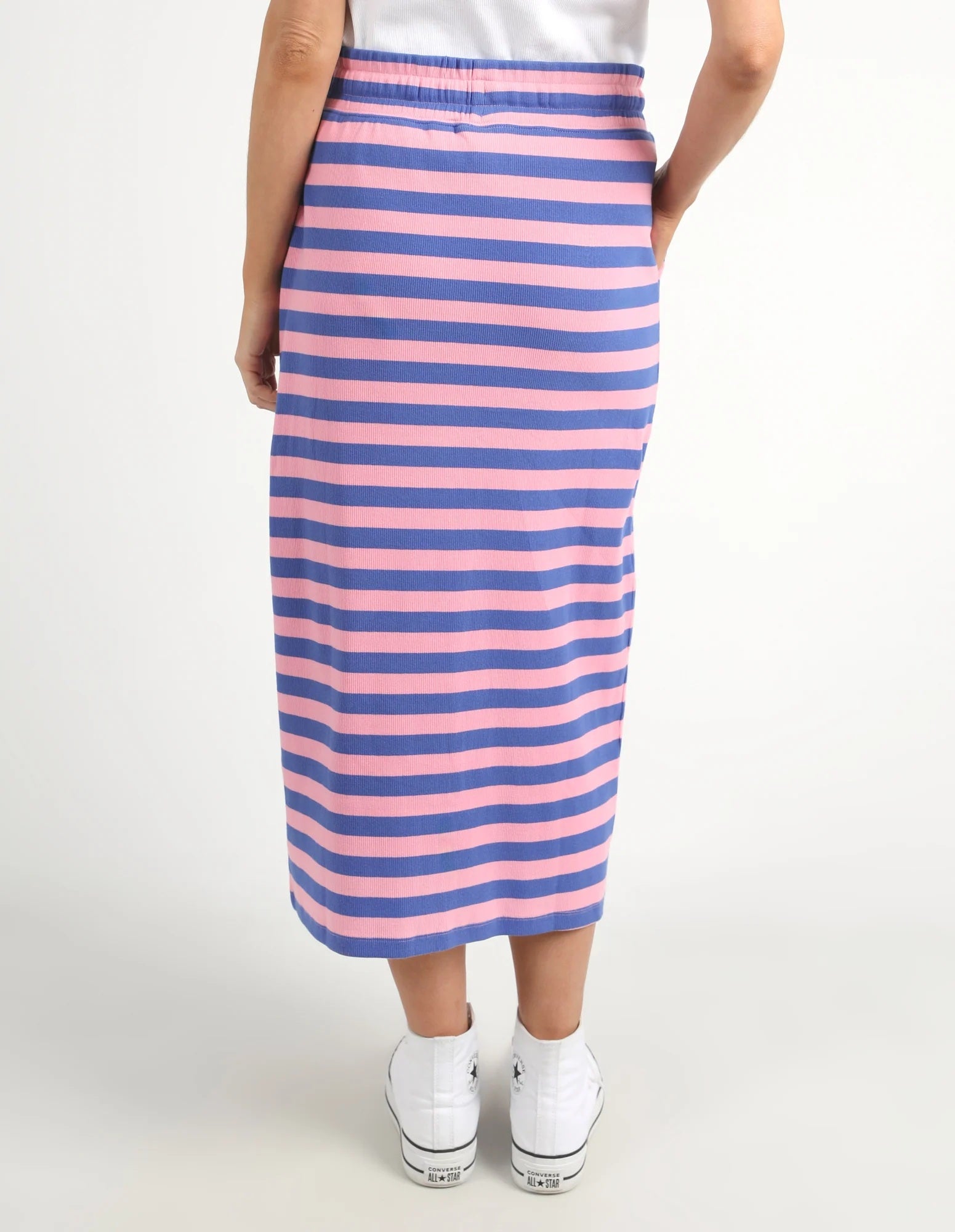 Elm Sunset Stripe Skirt [COLOUR:Strawberry Pink SIZE:10]