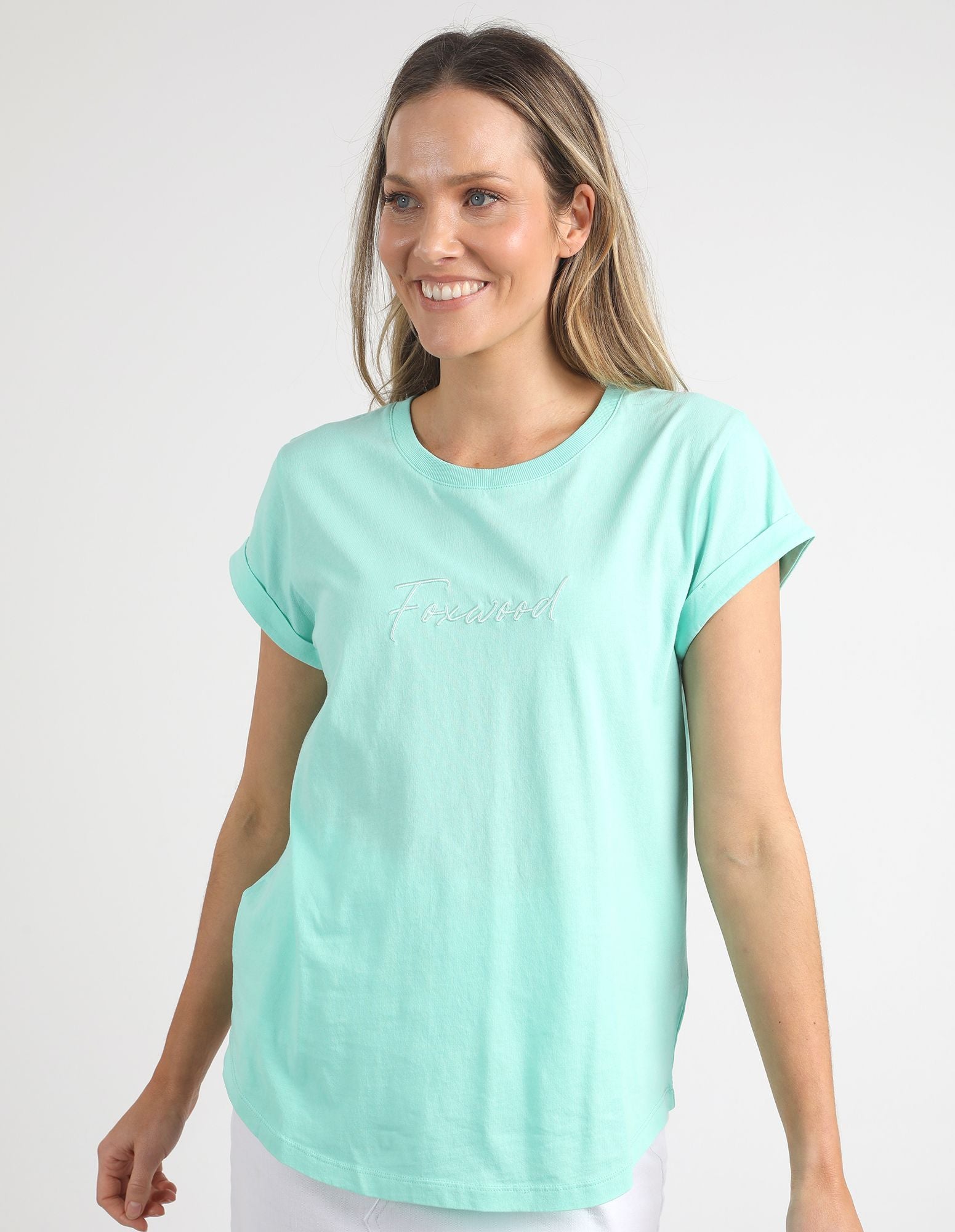 Foxwood Signature Tee [COLOUR:Neon Mint SIZE:8]