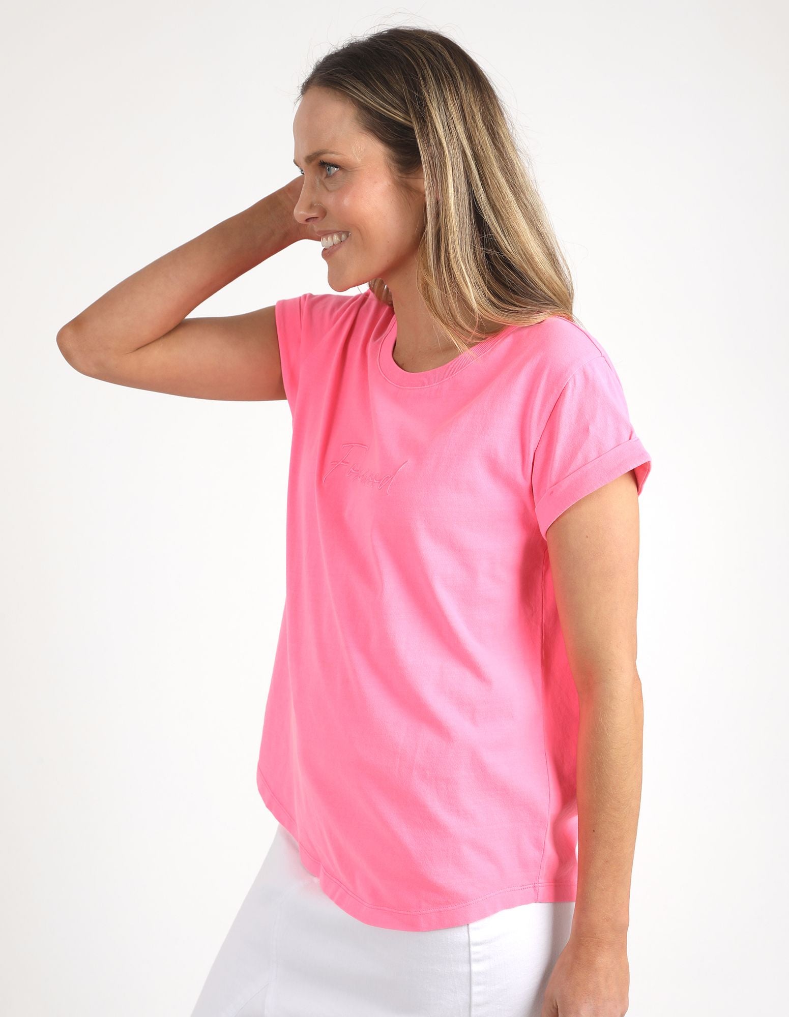 Foxwood Signature Tee [COLOUR:Neon Rose SIZE:8]