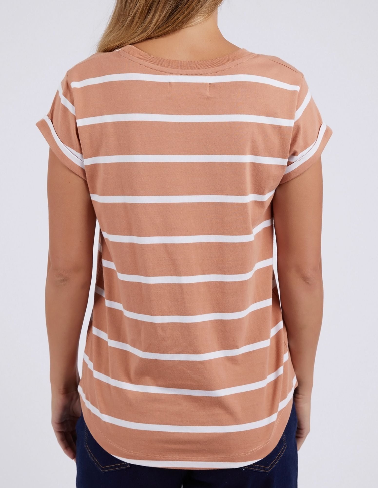 Foxwood Manly Stripe Tee [COLOUR:Clay SIZE:6]