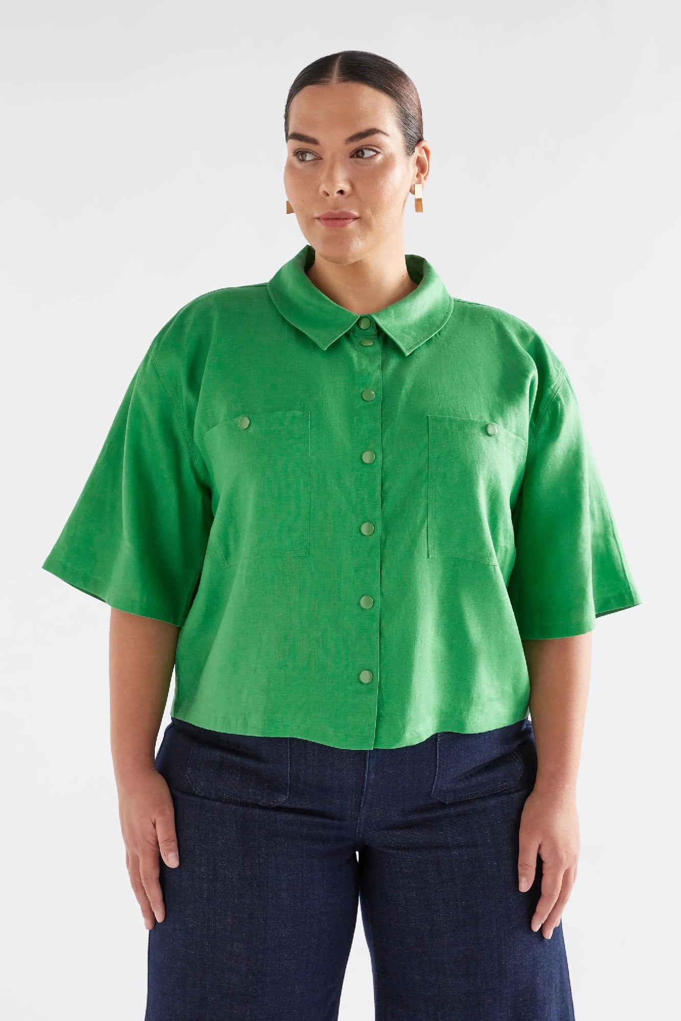 Elk Nayte Shirt [COLOUR:Vine Green SIZE:14]