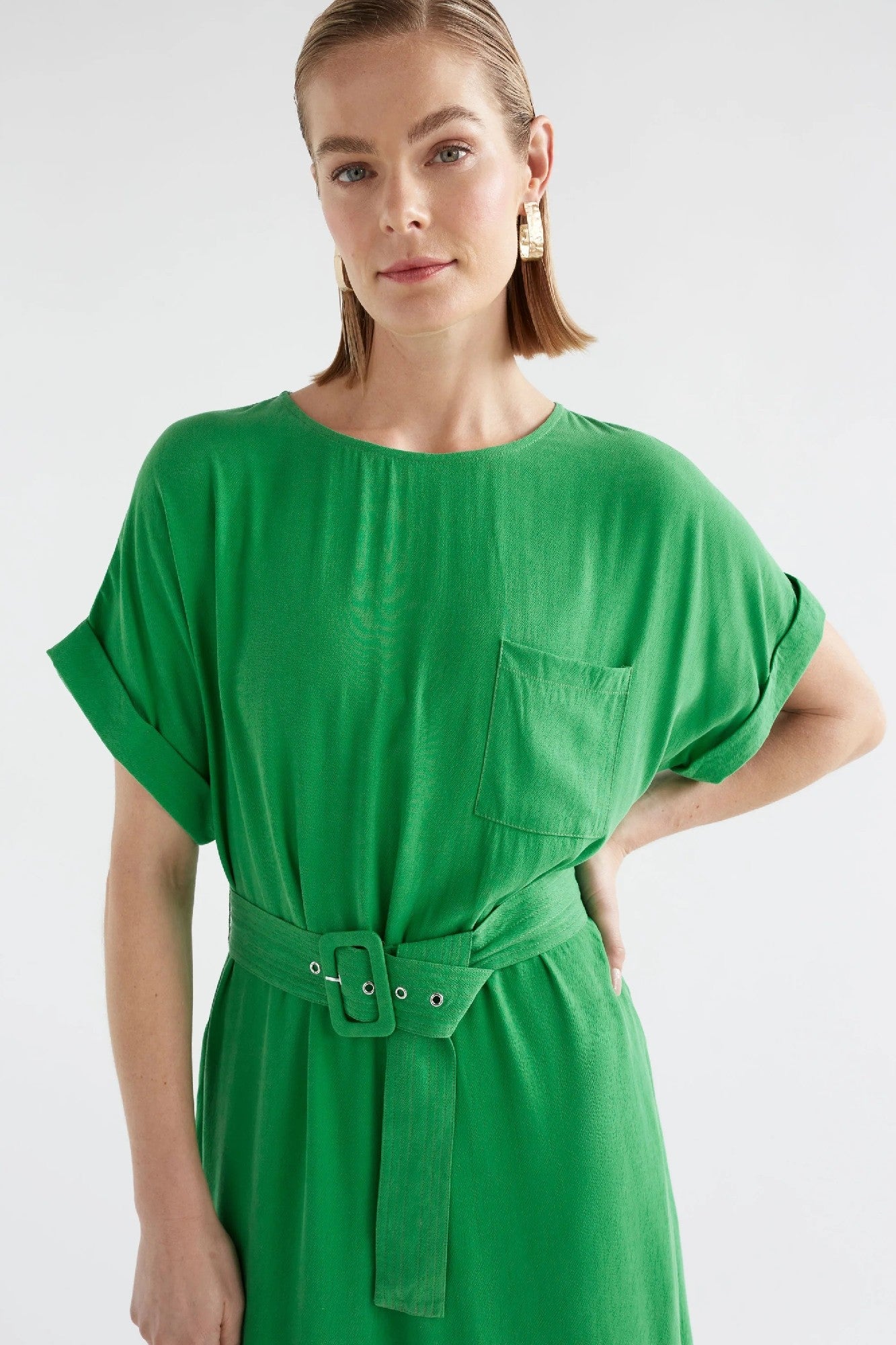 Elk Olyck Midi Dress [COLOUR:Vine Green SIZE:10]