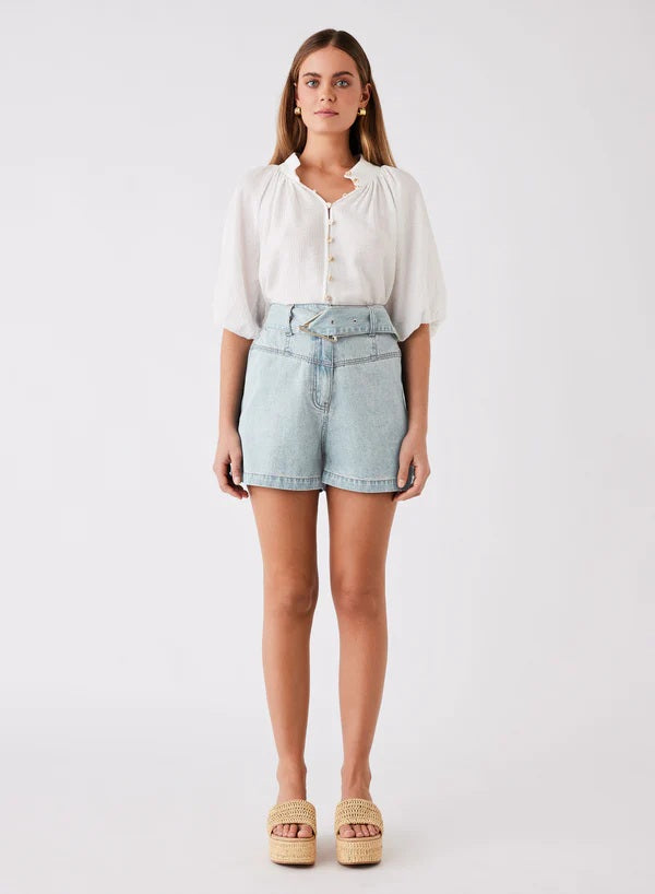 Esmaee Seaside Denim Short [COLOUR:Pale blue SIZE:XS]