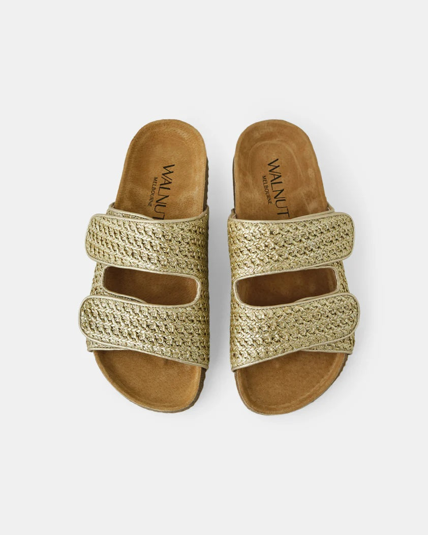 Walnut Beach Slide [COLOUR:Soft Gold SIZE:37]