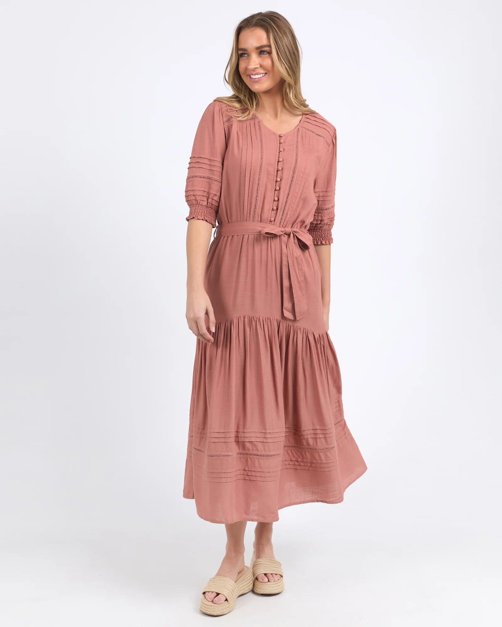 Foxwood Thea Dress [COLOUR:Clay SIZE:8]