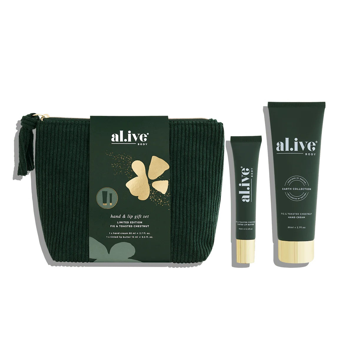 Al.ive Hand & Lip Gift Set - Fig & Toasted Chestnut