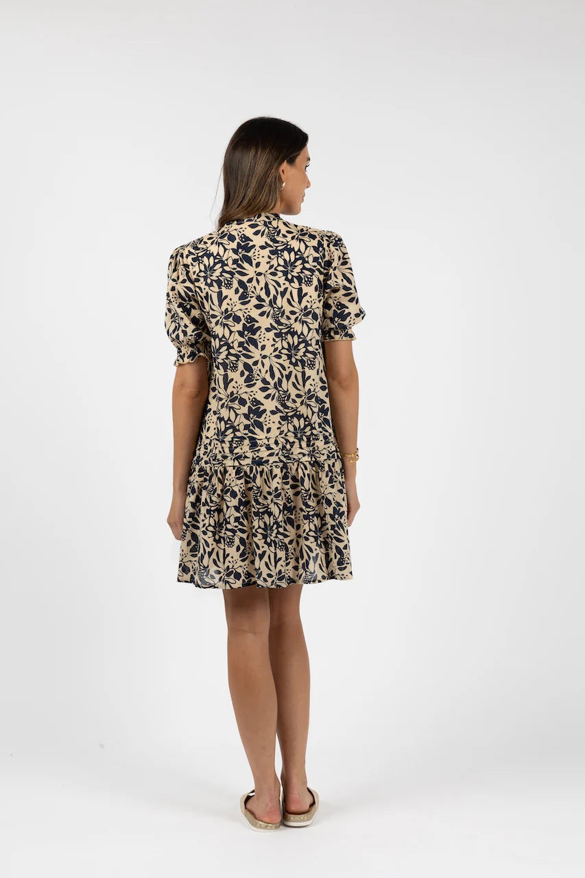 Humidity Eden Shift Dress [COLOUR:Navy print  SIZE:S]