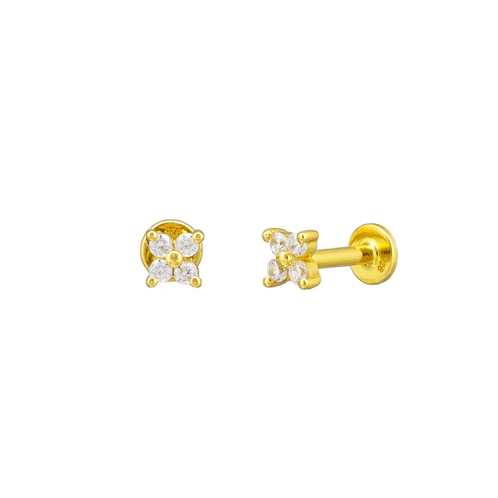 Jolie & Deen  Diya Cartilage Studs [COLOUR:Gold]