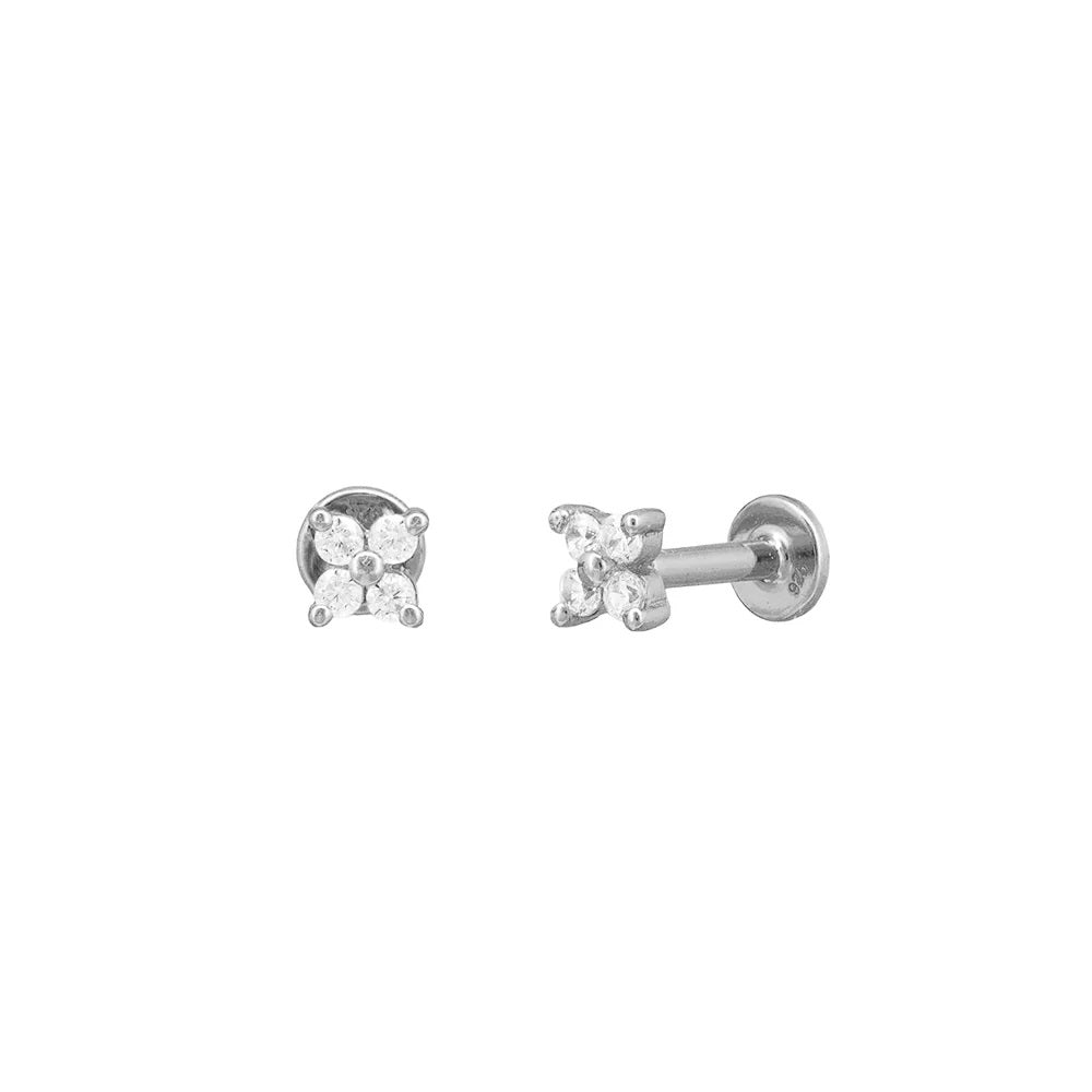 Jolie & Deen Diya Cartilage Studs [COLOUR:SIlver]