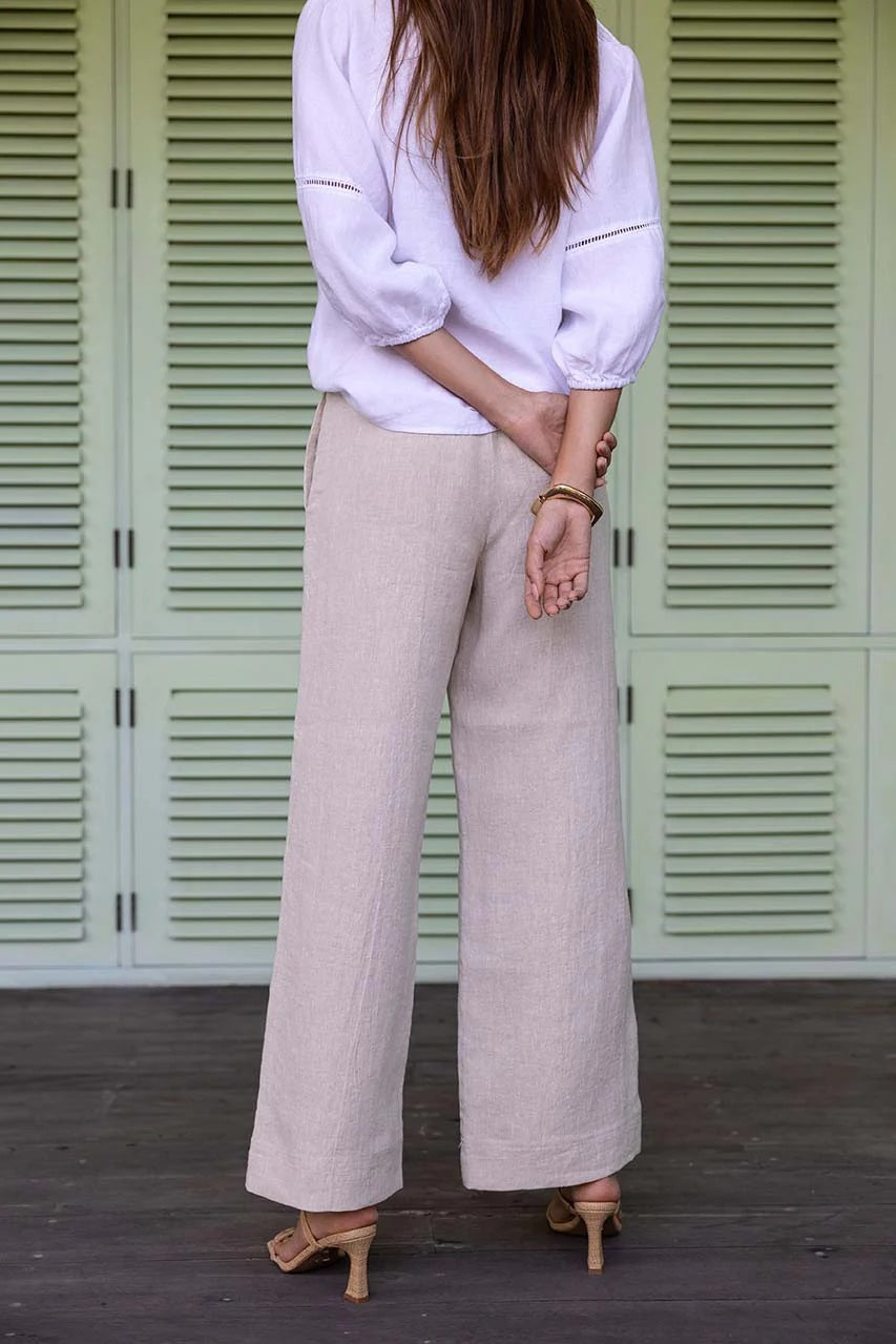 Humidity Fleetwood Linen Pant [COLOUR:Natural SIZE:8]