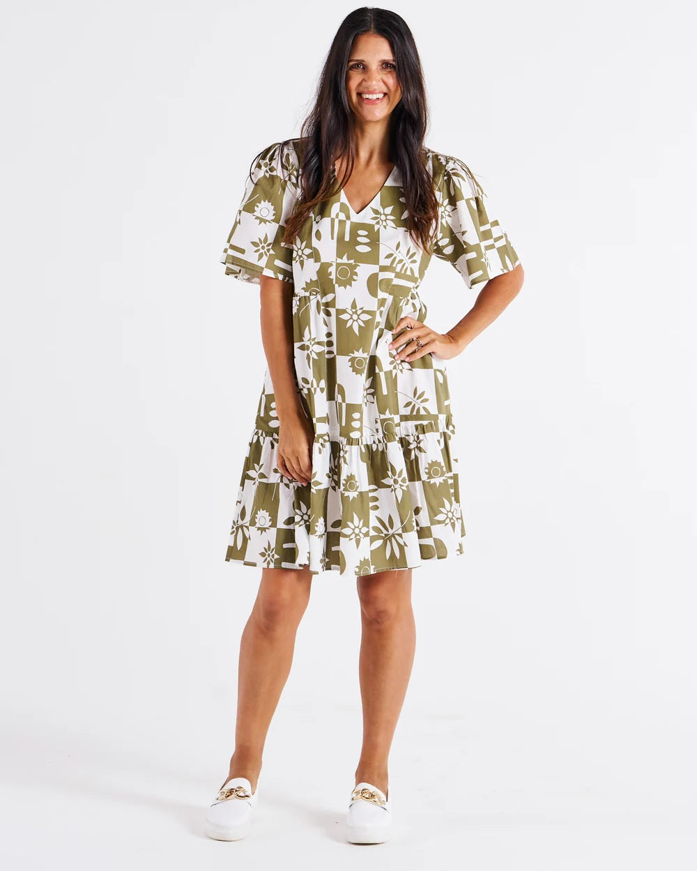 Betty Basics Barcardi Dress [COLOUR:Geo Floral SIZE:8]