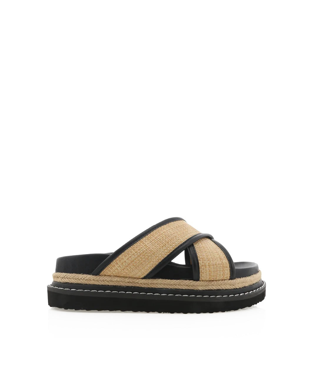 Billini Aysha Raffia Slide [COLOUR:Natural SIZE:6]