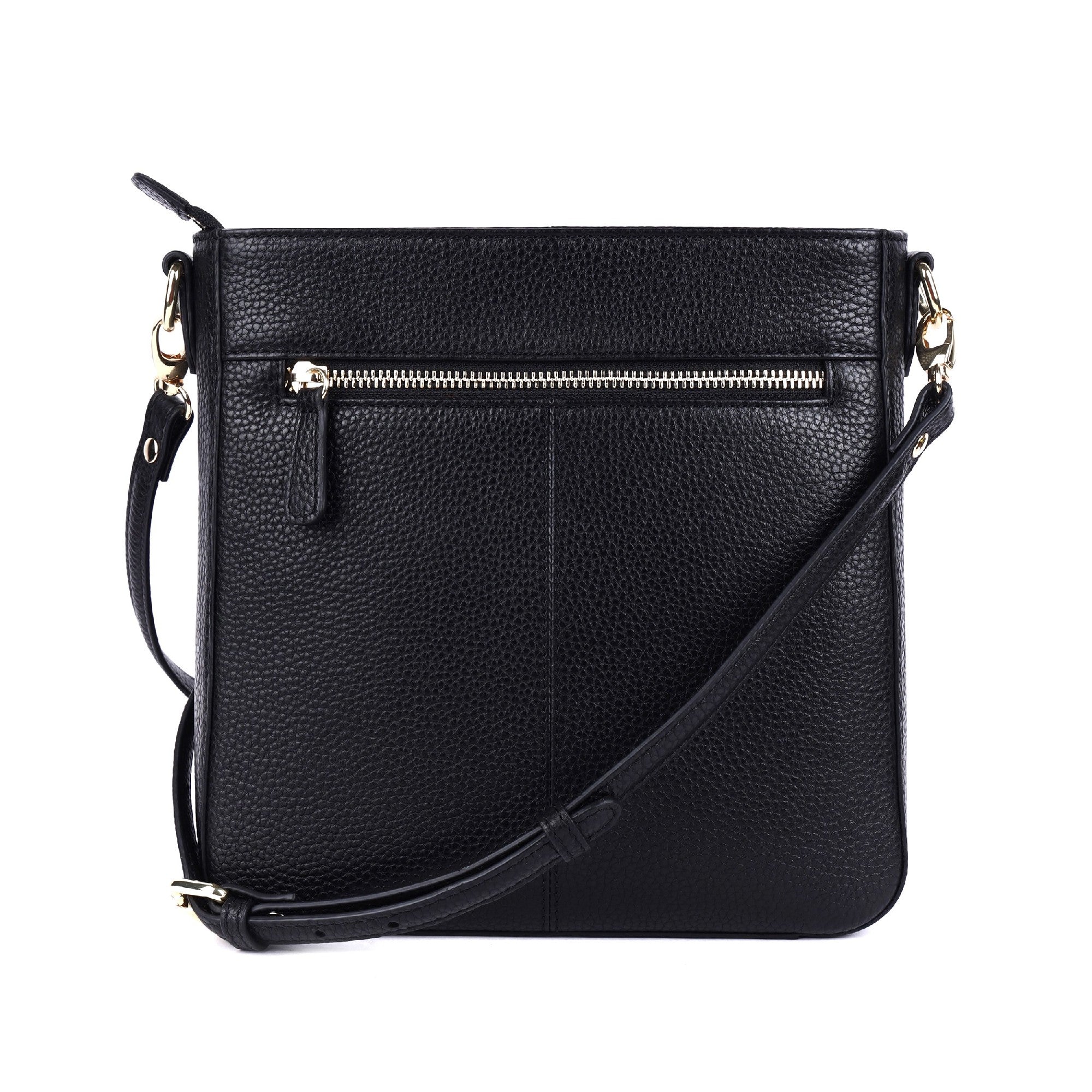 Oran Leather Darwin Crossbody Bag [COLOUR:Black]