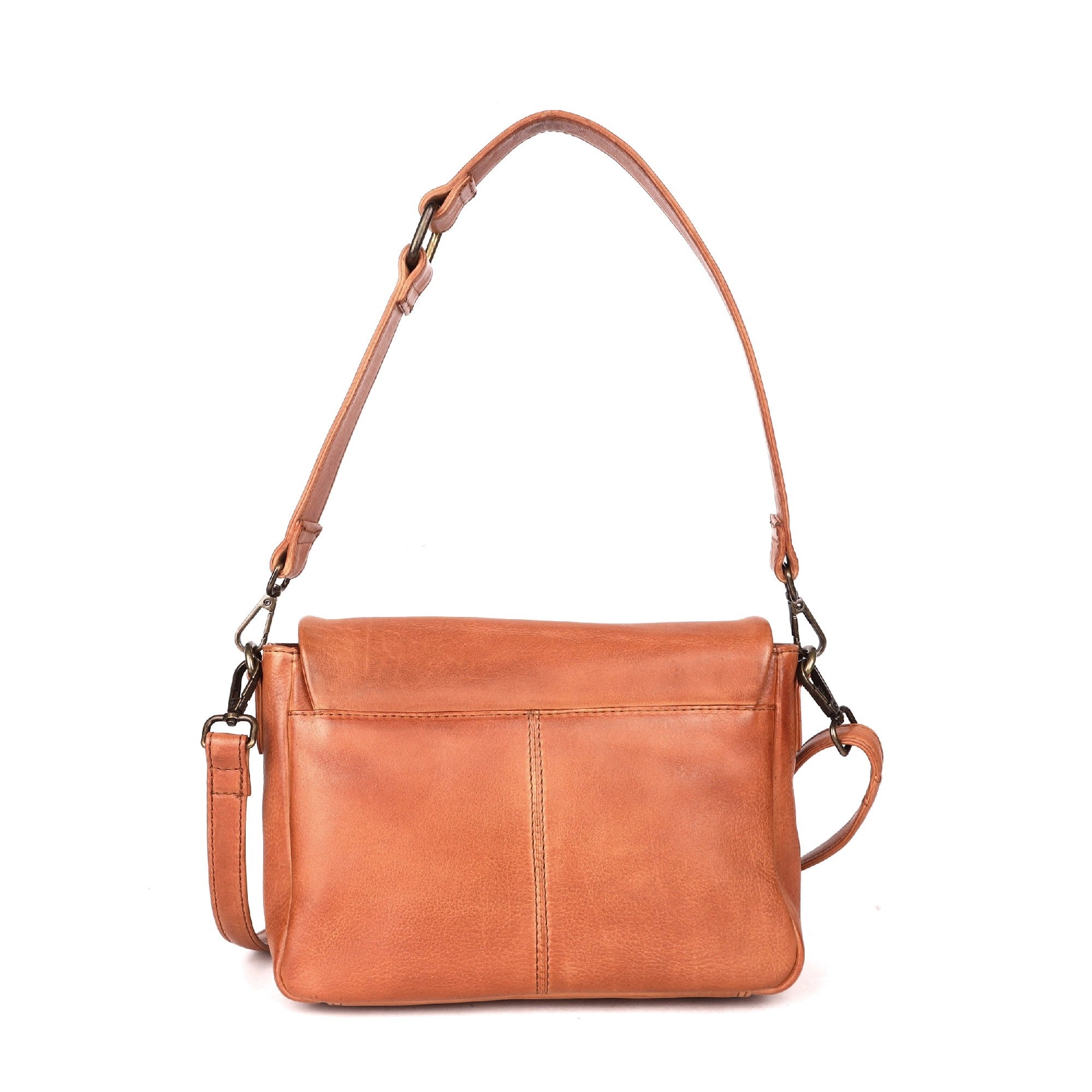 ORAN LEATHER LEIGH CROSS BODY/SHOLDER [COLOUR:Cognac]