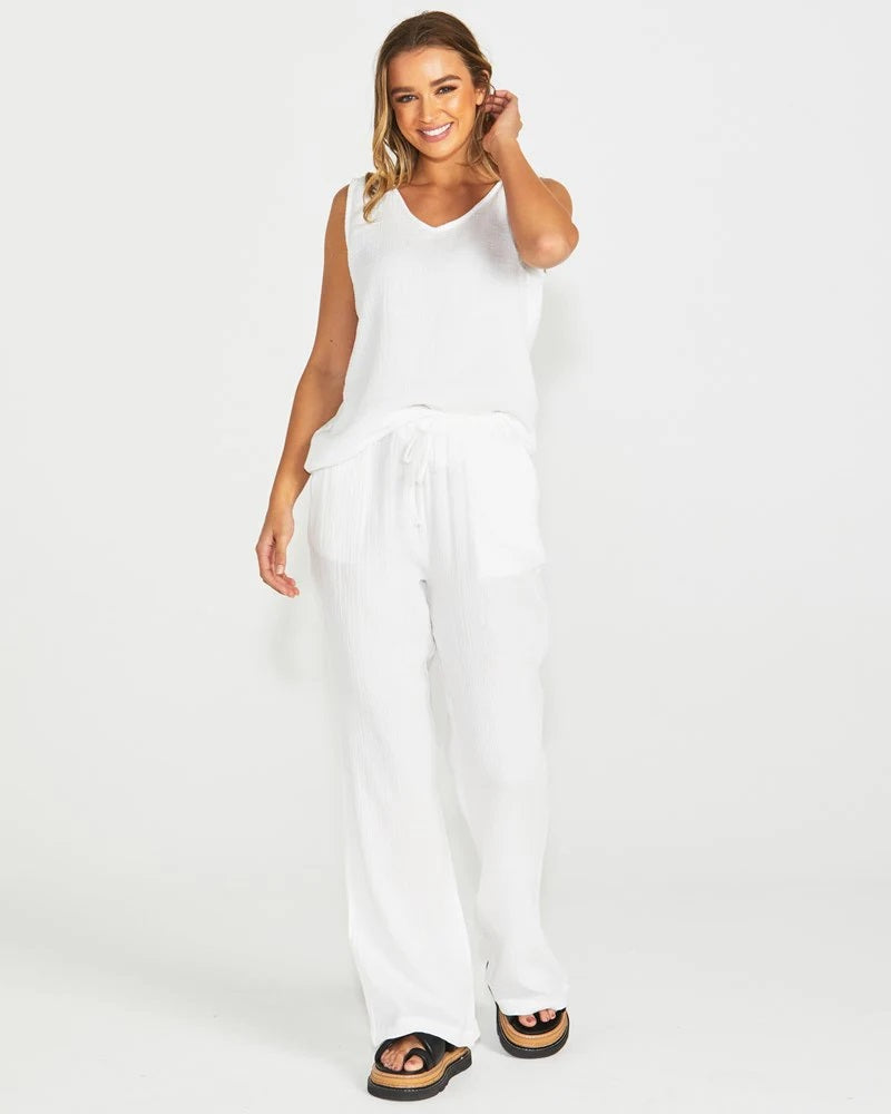 Sass Henny Tank [COLOUR:White SIZE:8]