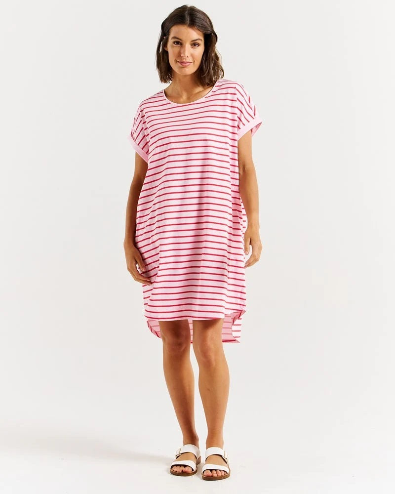 Betty Basics Maxine T Shirt dress [COLOUR:cherry blossom stripe SIZE:8]