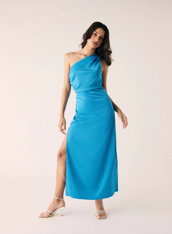 Esmaee Trinity Midi Dress [COLOUR:Neon Blue SIZE:S]