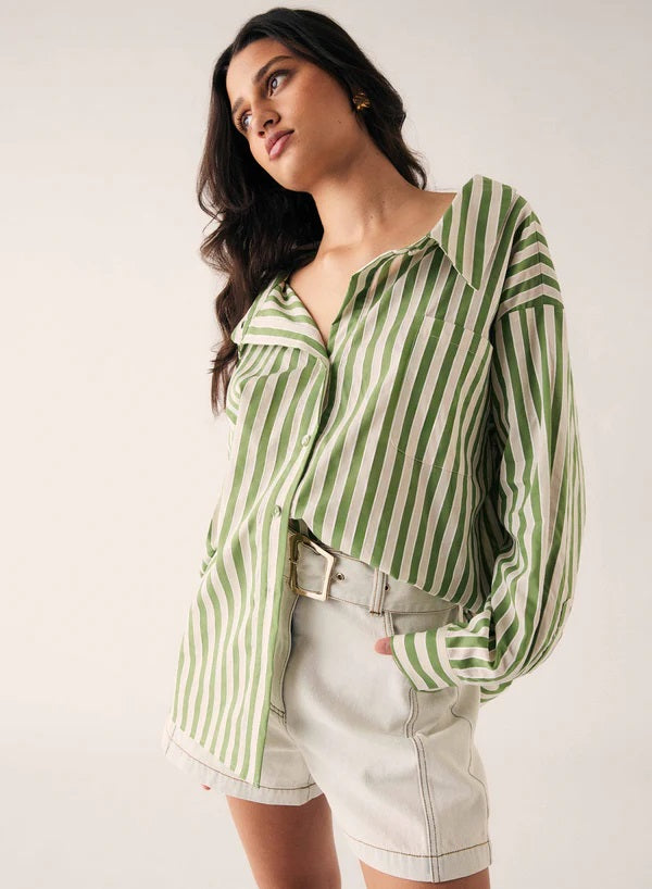 Esmaee Infinity Shirt [COLOUR:fern stripe SIZE:XS]