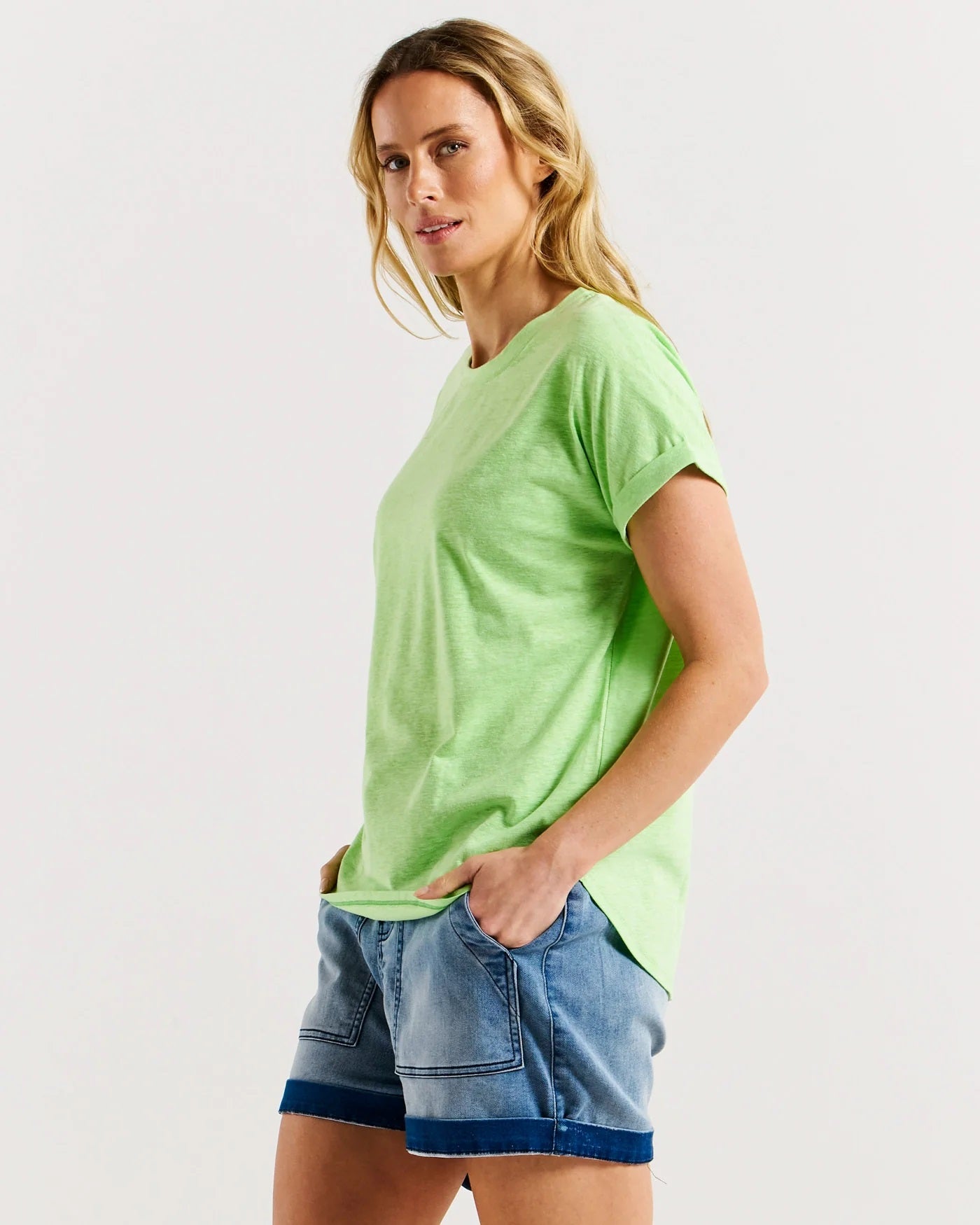 Betty Basics Hailey Tee [COLOUR:Bright green SIZE:6]