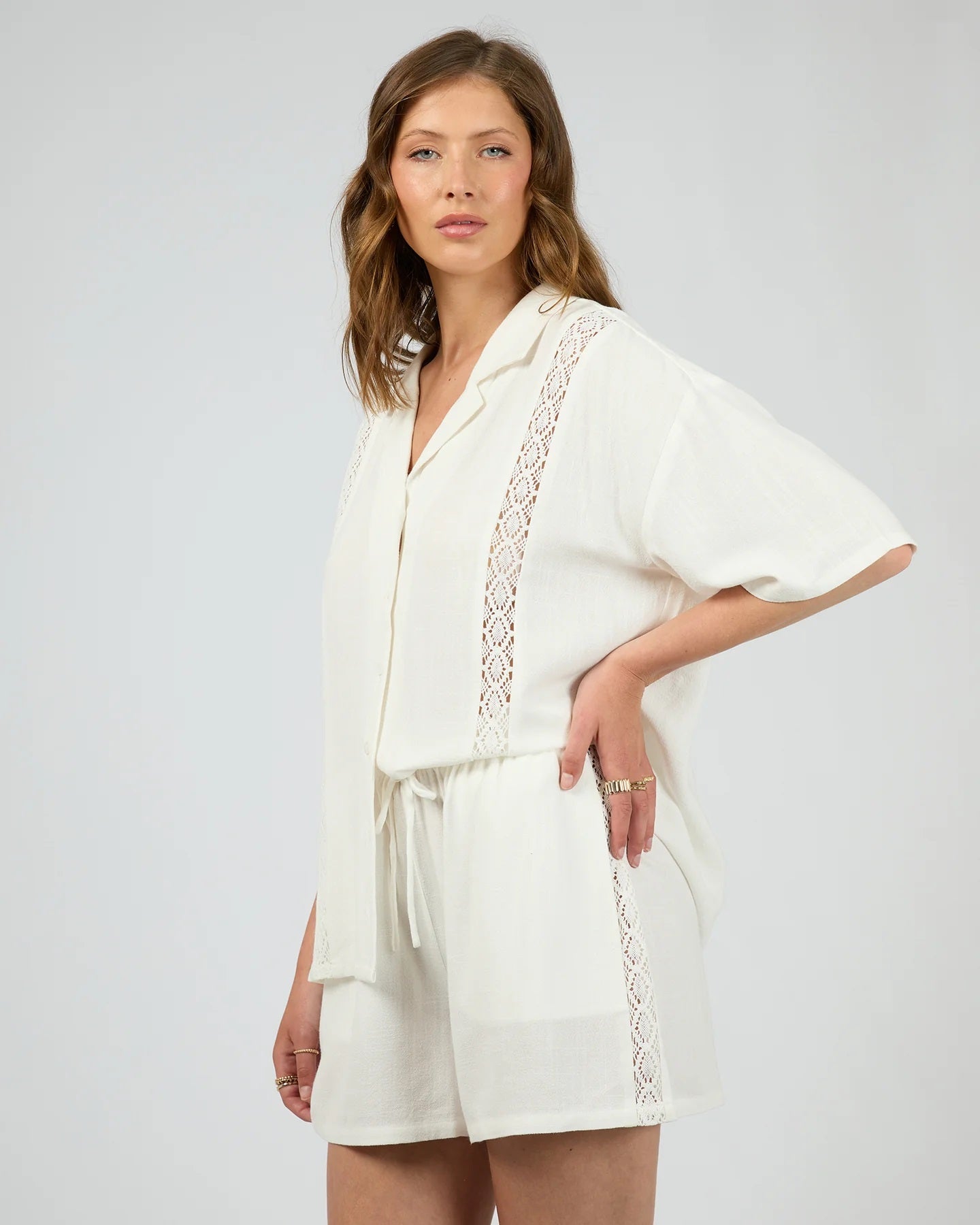 All About Eve Toledo Shirt [COLOUR:Vintage white  SIZE:6]