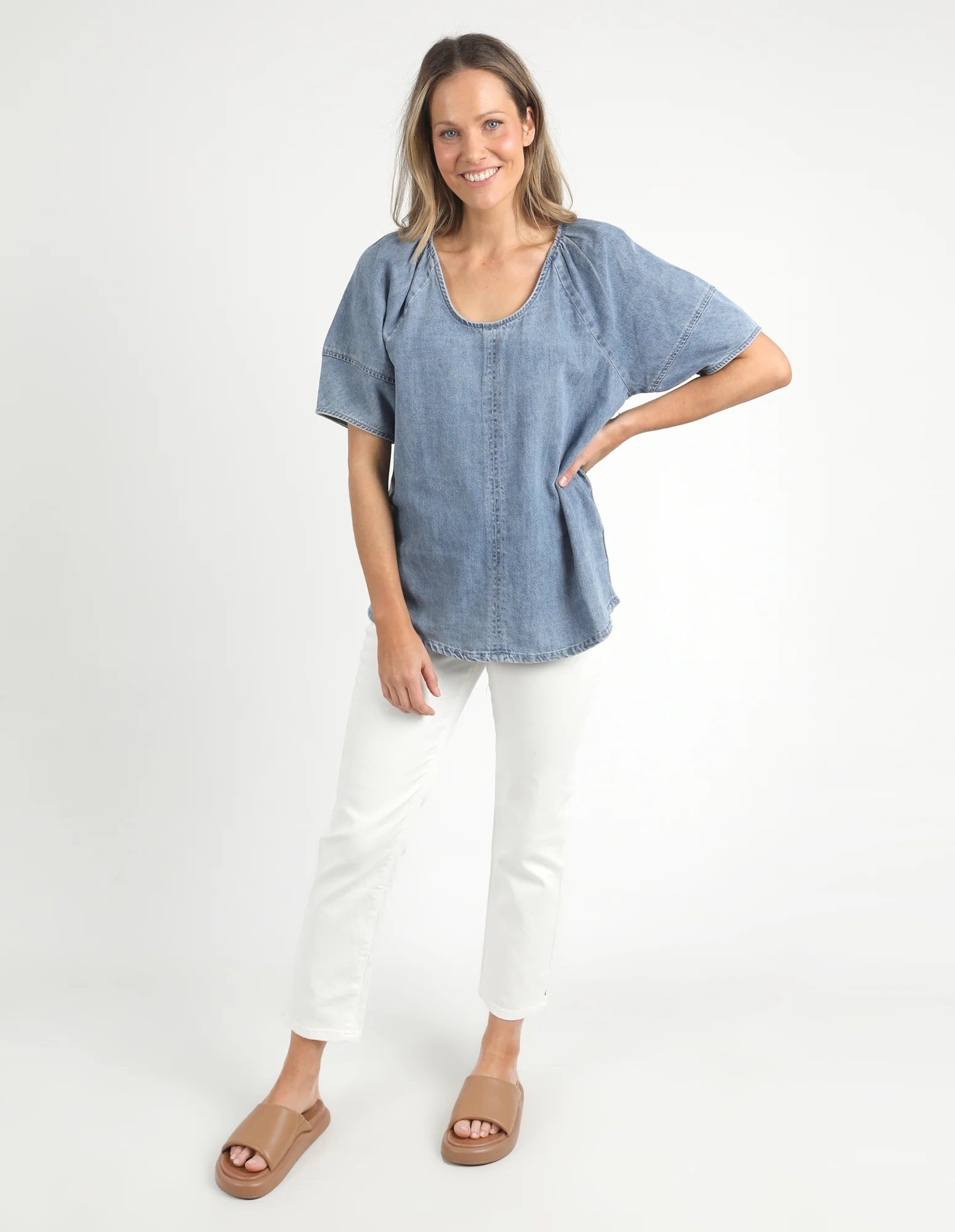 Elm Brea Top [COLOUR:Light Blue   SIZE:8]