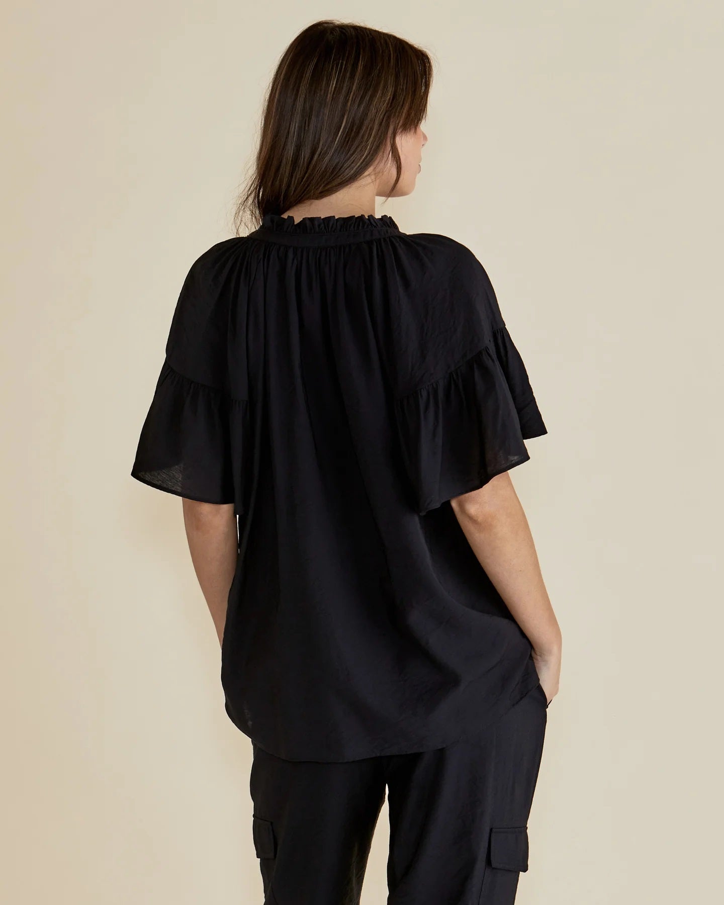 Betty Basics Vivienne Blouse [COLOUR:Black SIZE:8]