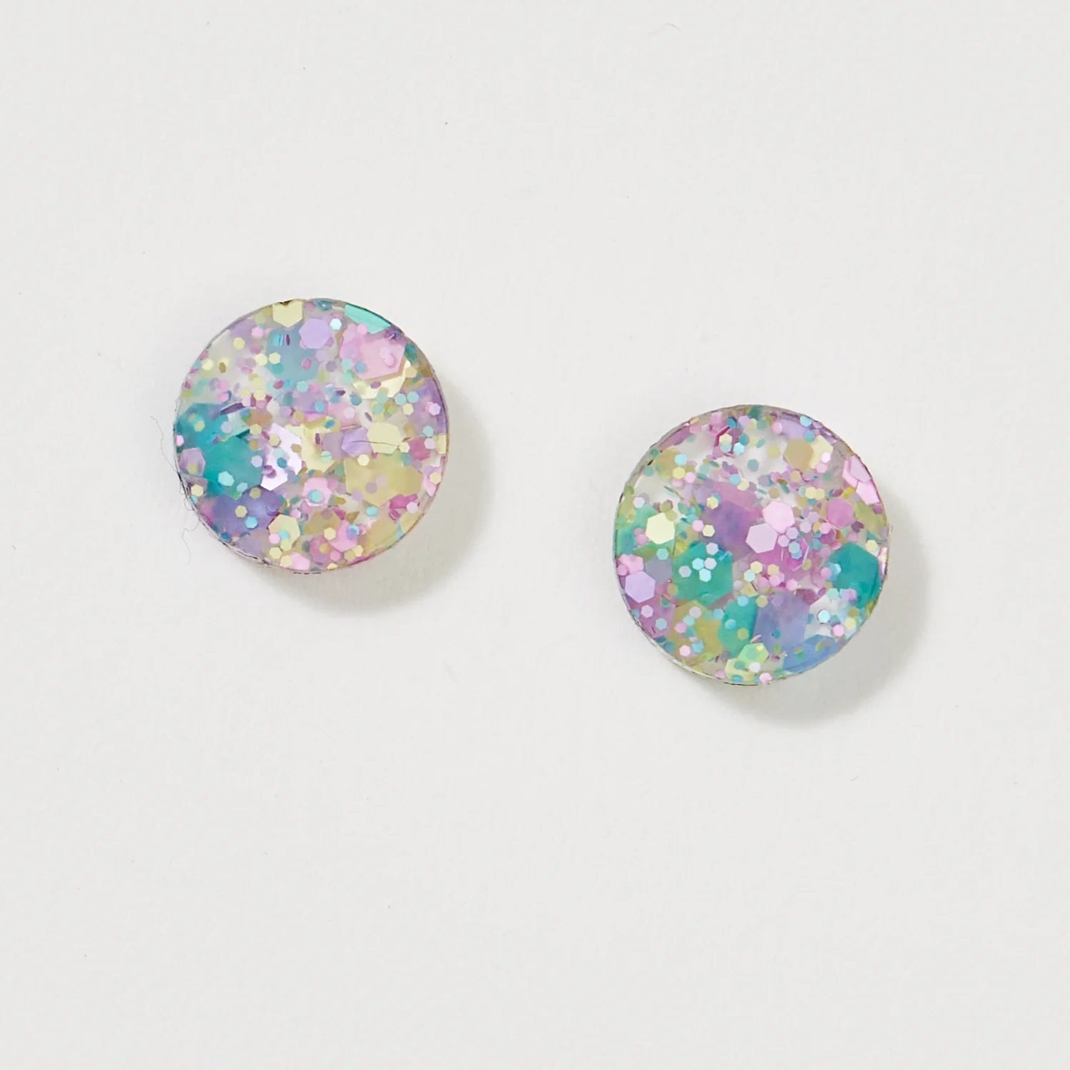 Martha Jean Mini Circle Stud Earring [COLOUR:blue/mermaid]