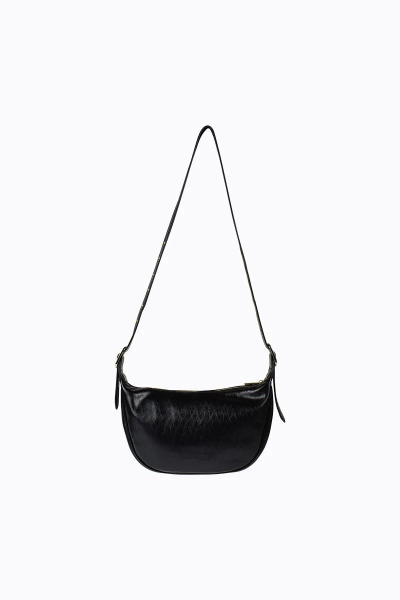 Peta & Jain Rollins Eyelet Slouch Crossbody Bag [COLOUR:Black]