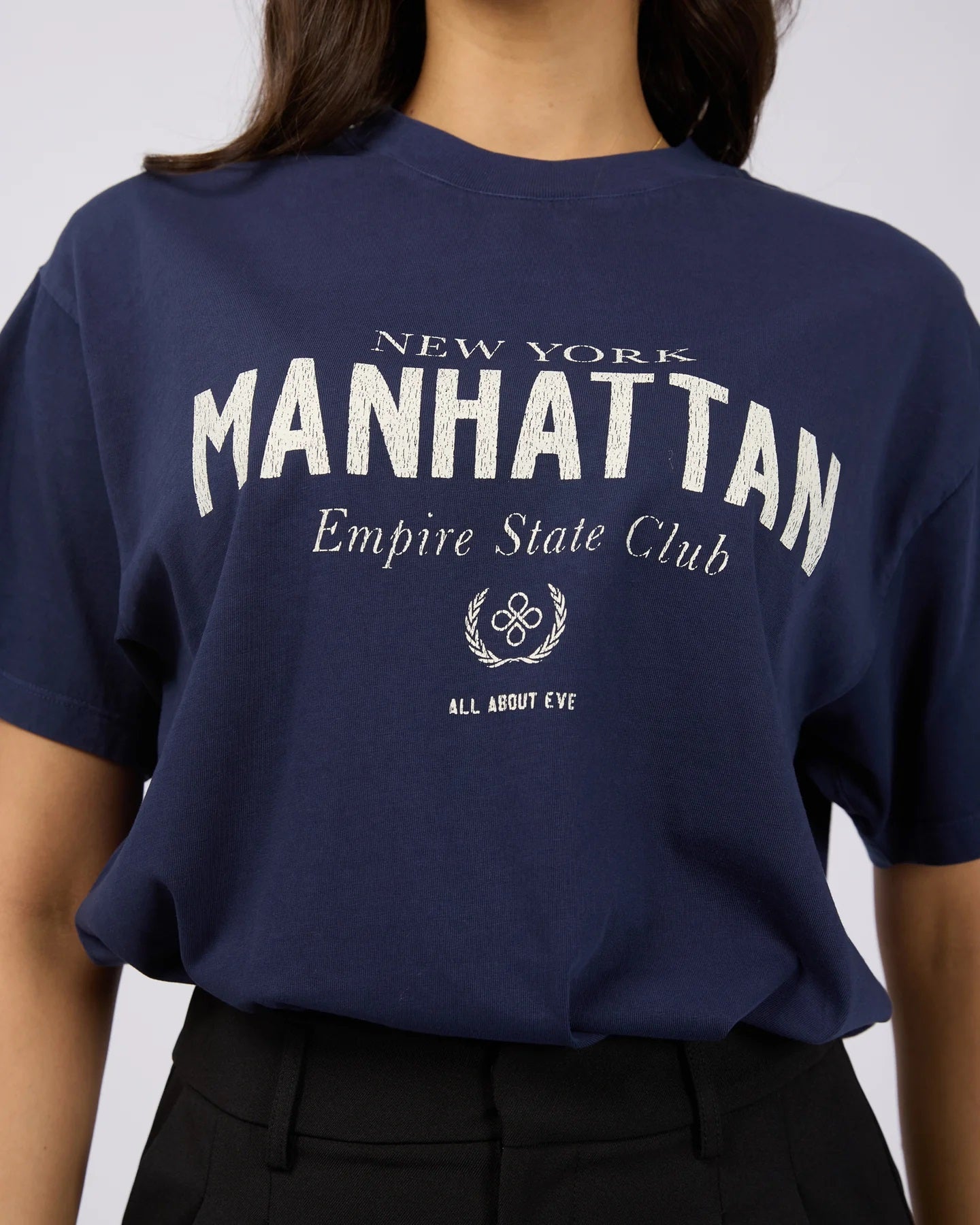 All About Eve Manhattan Oversized Tee [COLOUR:Navy SIZE:6]