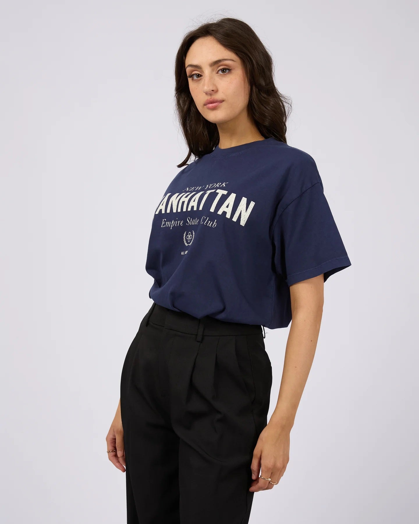 All About Eve Manhattan Oversized Tee [COLOUR:Navy SIZE:6]