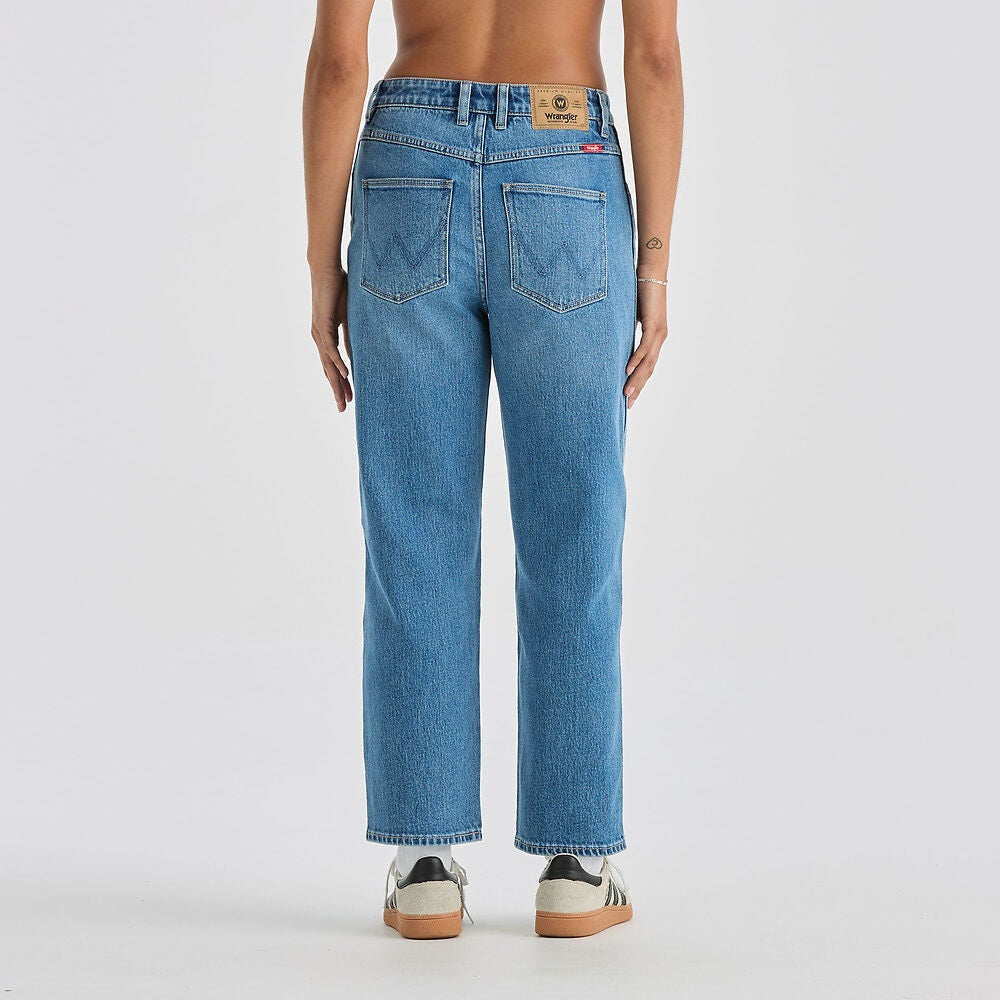 Wrangler Hi Claudia Crop [COLOUR:Live Blue SIZE:8]