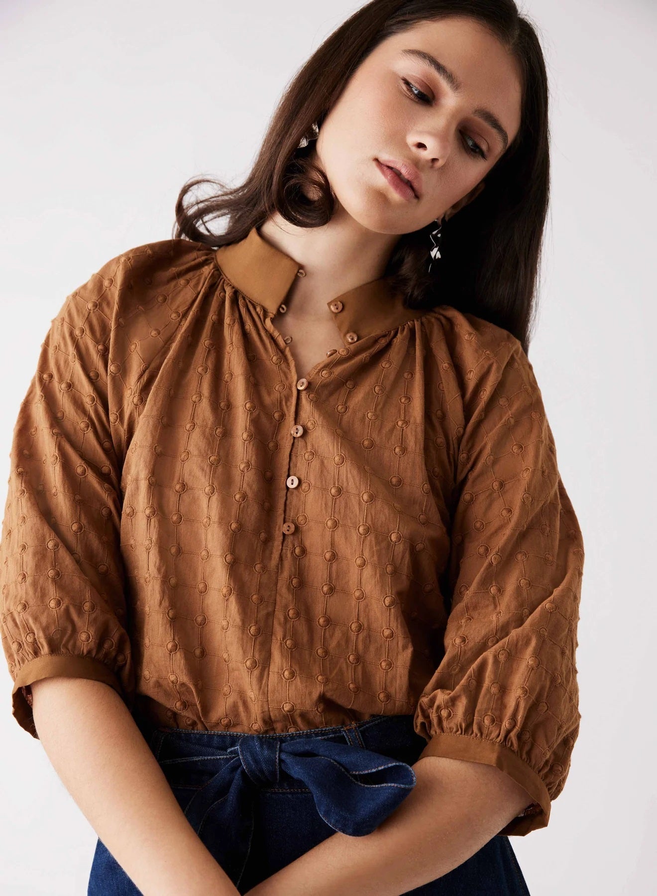 Esmaee Glimpse Blouse [COLOUR:Chesnut SIZE:XS]