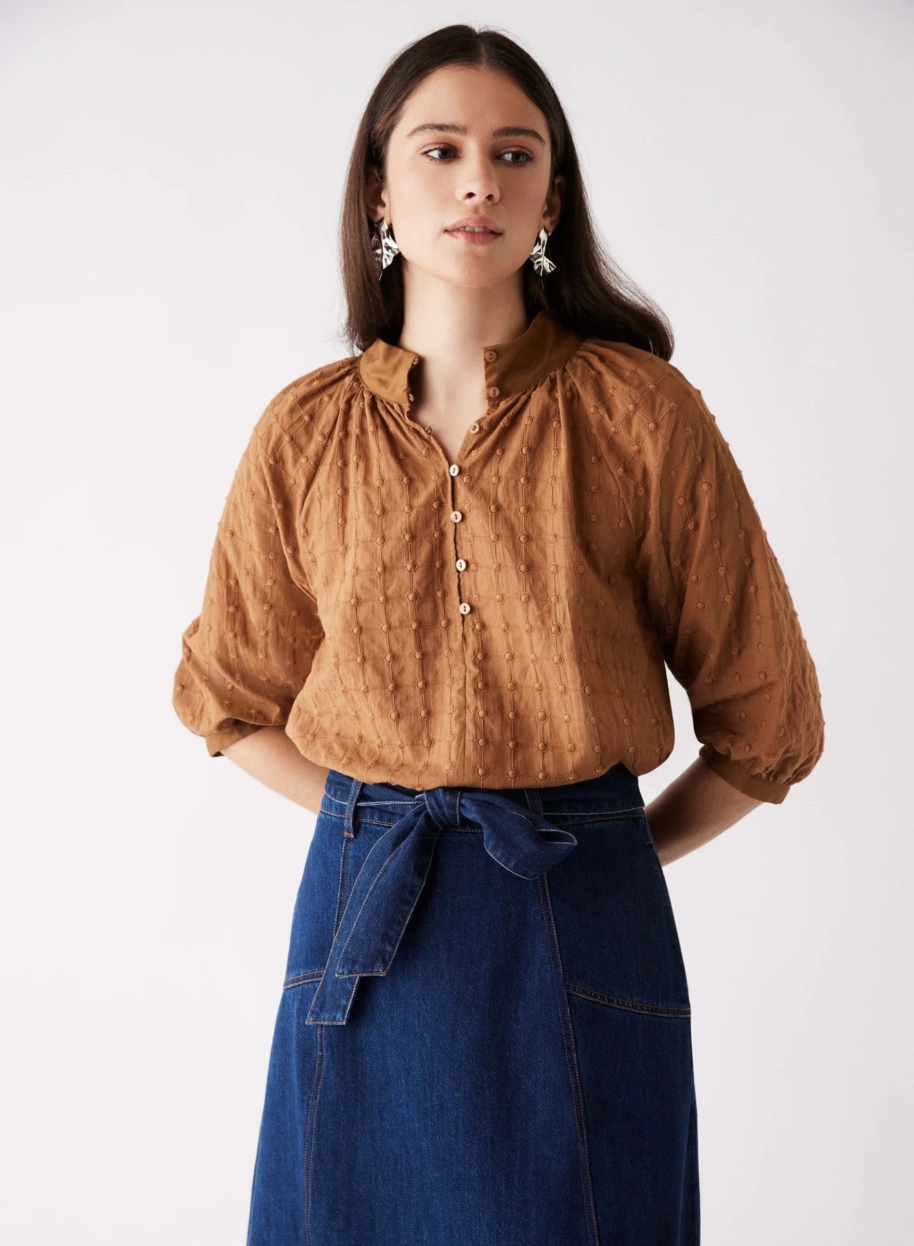 Esmaee Glimpse Blouse [COLOUR:Chesnut SIZE:XS]