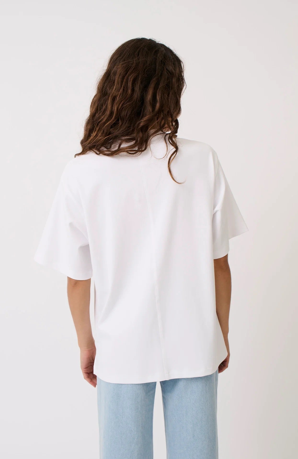 Cartel & Willow Sadie Tee [COLOUR:White Azure SIZE:XS]