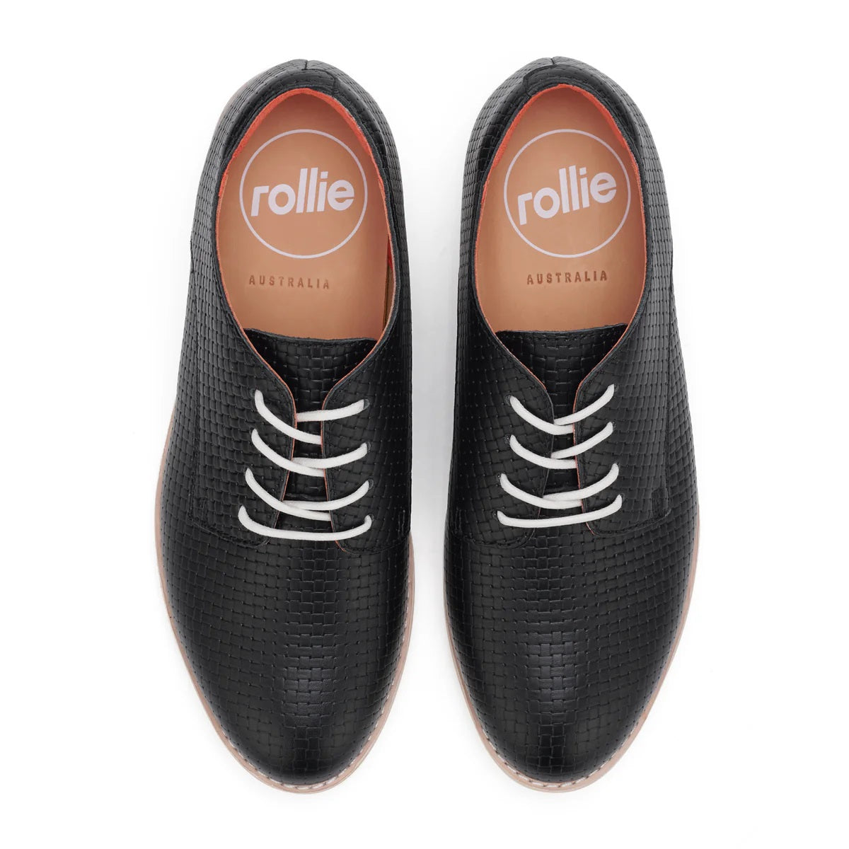 Rollie Derby Embossed Black [COLOUR:Black SIZE:37]