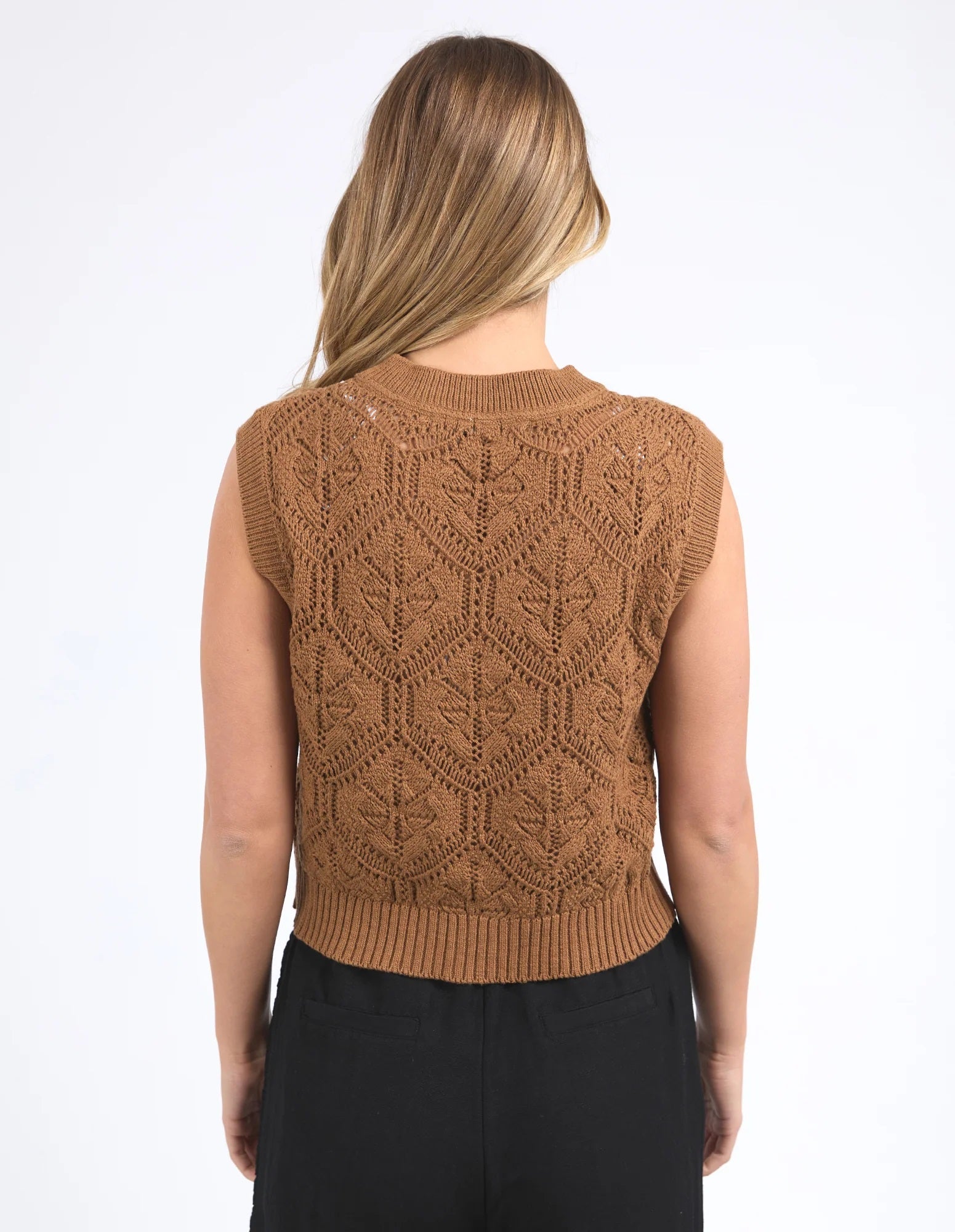 Foxwood Luna Knit Vest [COLOUR:Tan SIZE:8]