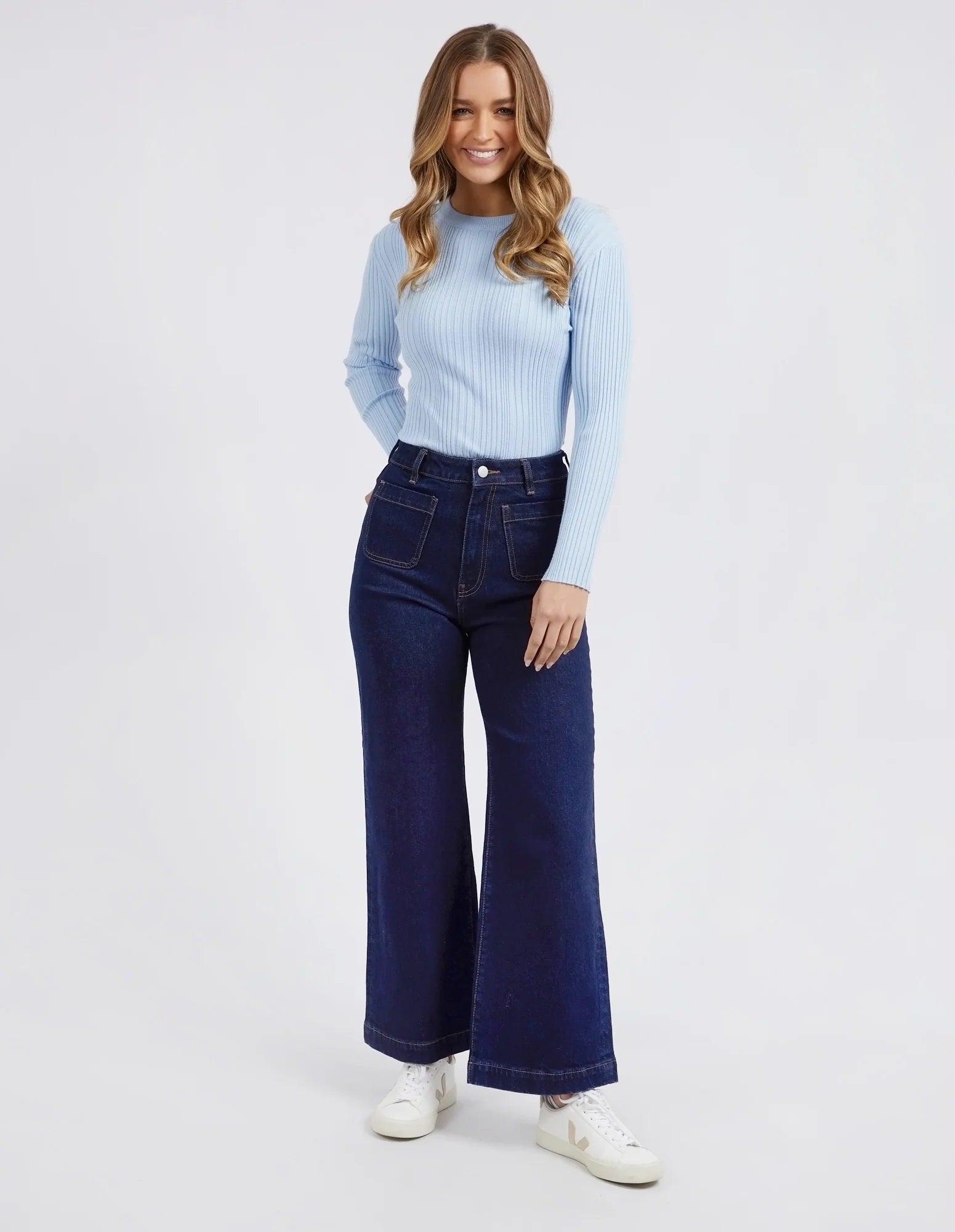 Foxwood Sarah Wide Leg Jean [COLOUR:Indigo SIZE:8]