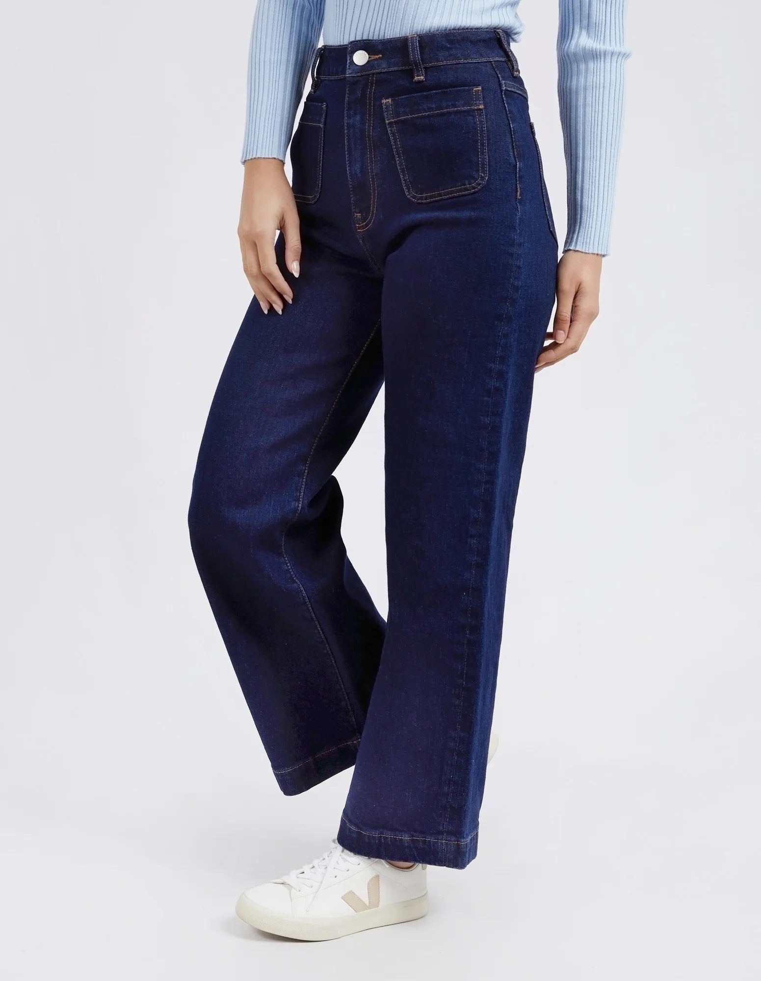 Foxwood Sarah Wide Leg Jean [COLOUR:Indigo SIZE:8]