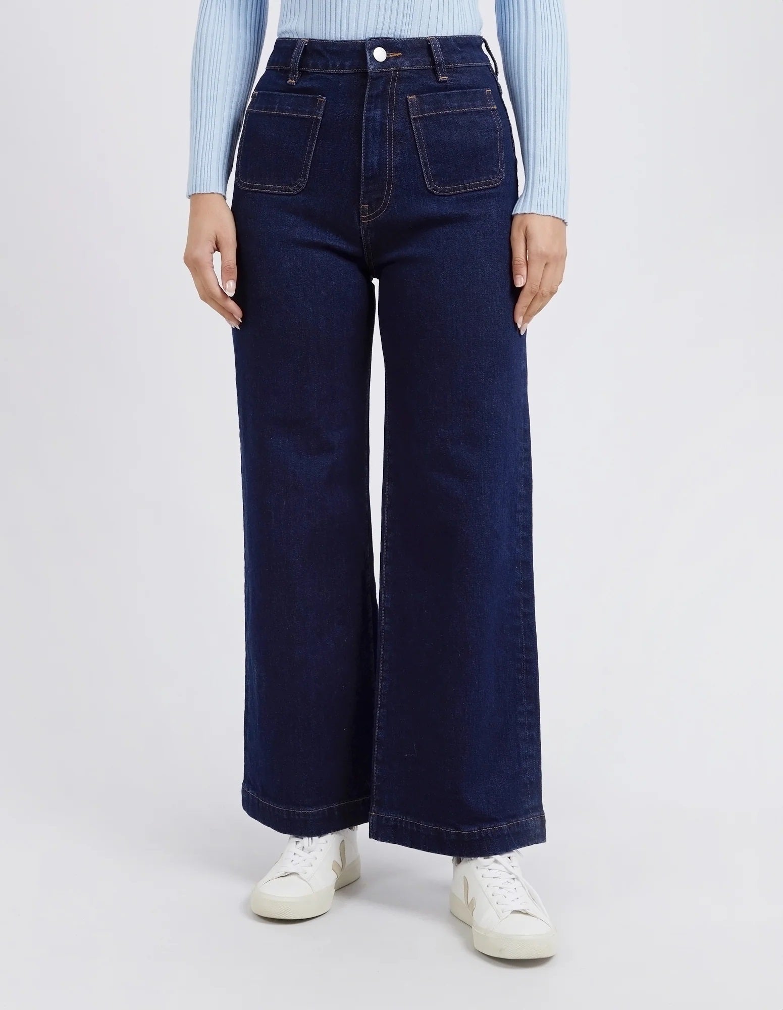 Foxwood Sarah Wide Leg Jean [COLOUR:Indigo SIZE:8]