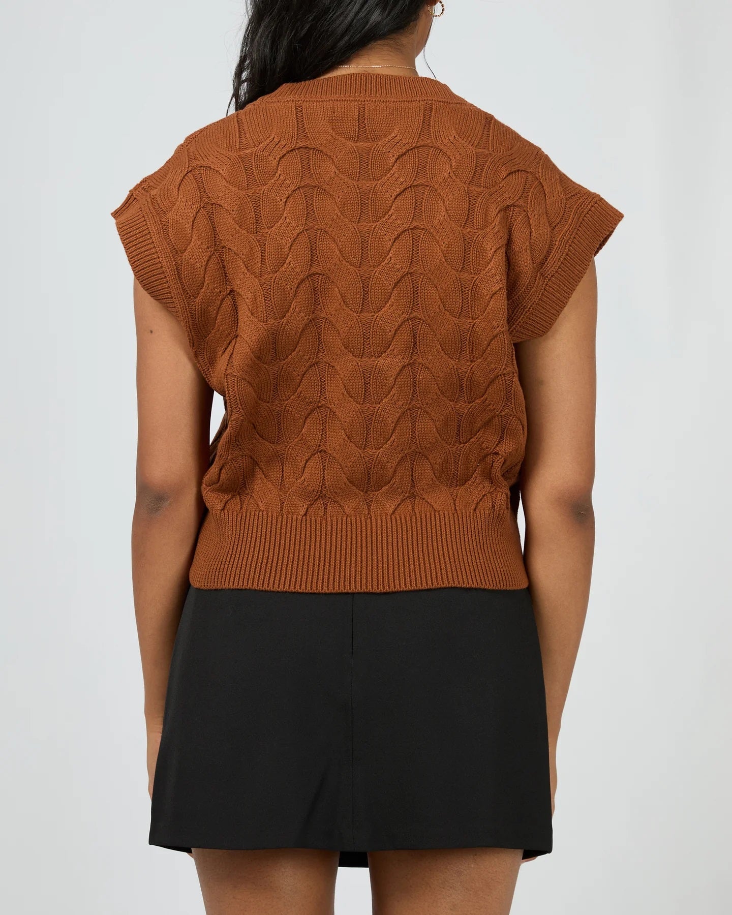 All About Eve Brooklyn Knit Vest [COLOUR:Cinnamon SIZE:6]