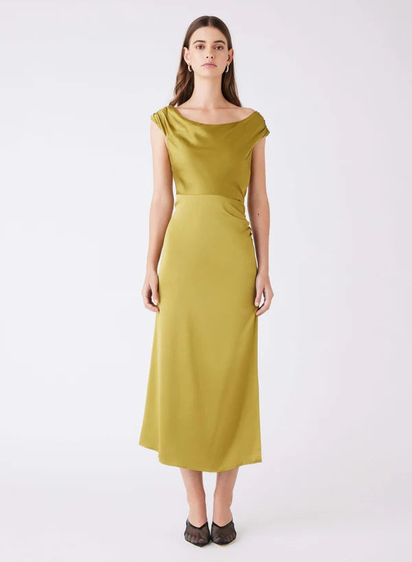 Esmaee Satelite Dress [COLOUR:Olive SIZE:XS]