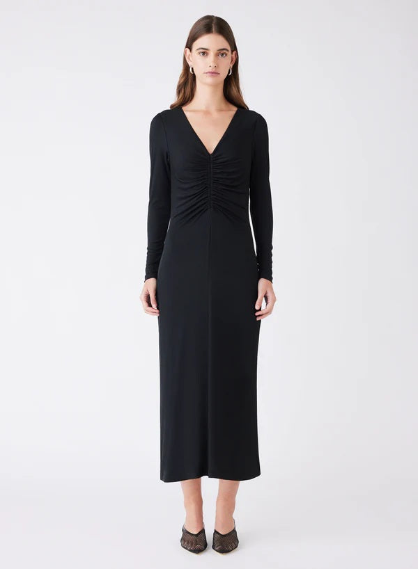 Esmaee Blackout Midi Dress [COLOUR:Black SIZE:S]