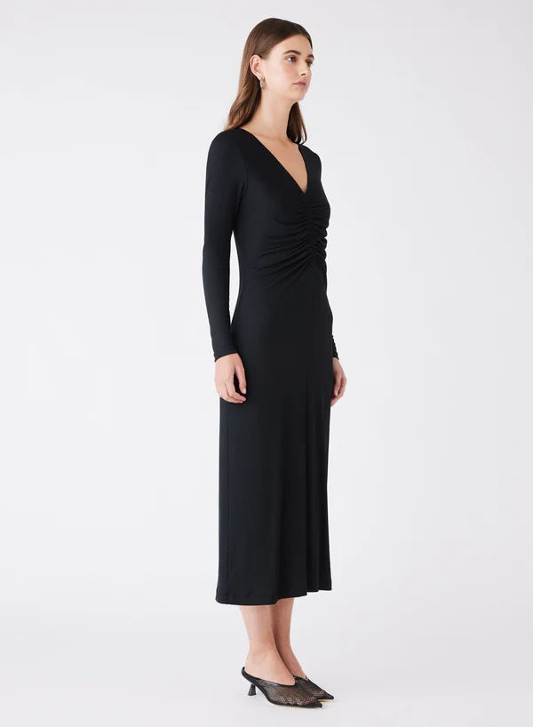 Esmaee Blackout Midi Dress [COLOUR:Black SIZE:S]