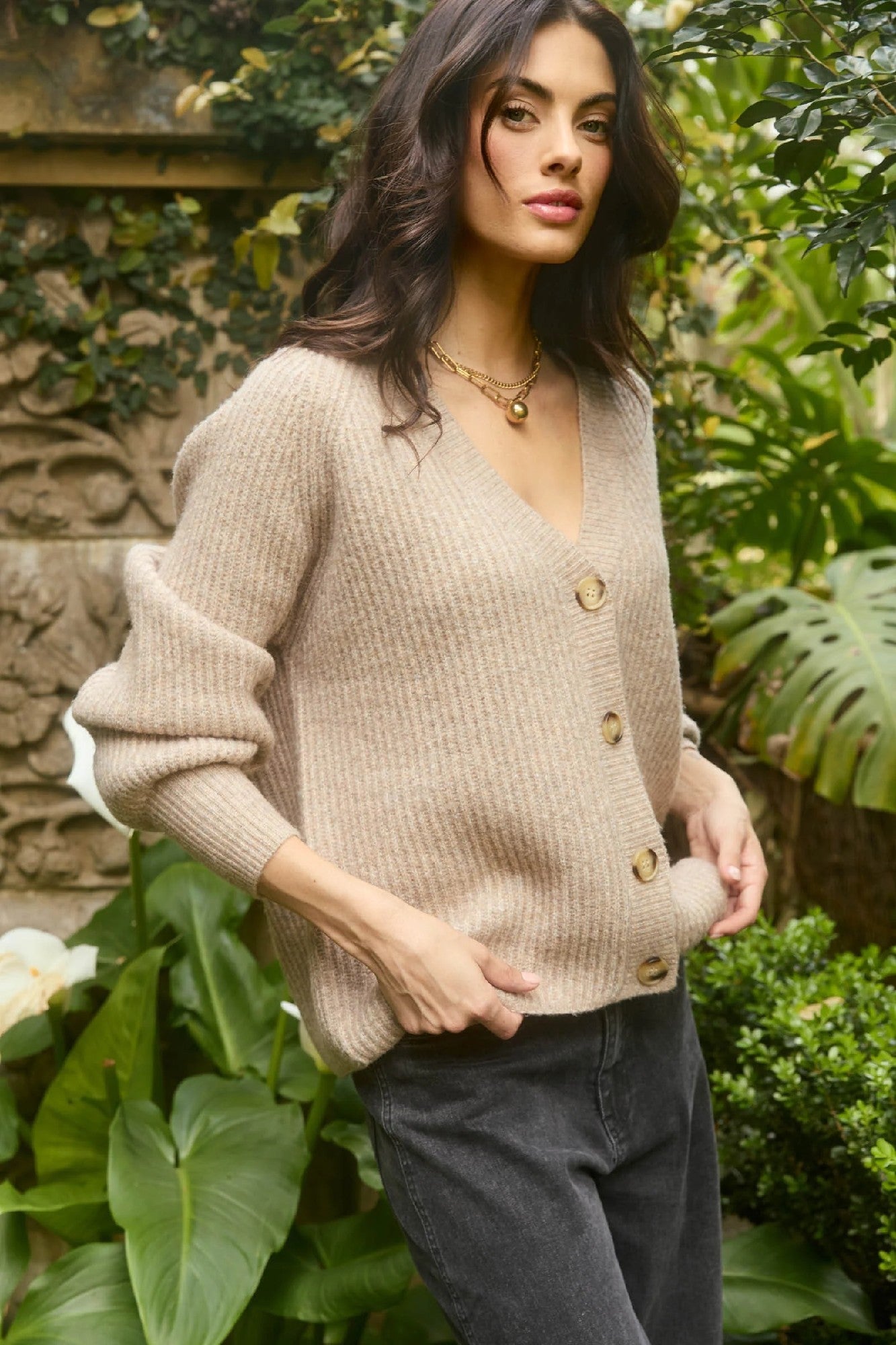 Isle Of Mine Miru Cardigan [COLOUR:Taupe SIZE:XS]