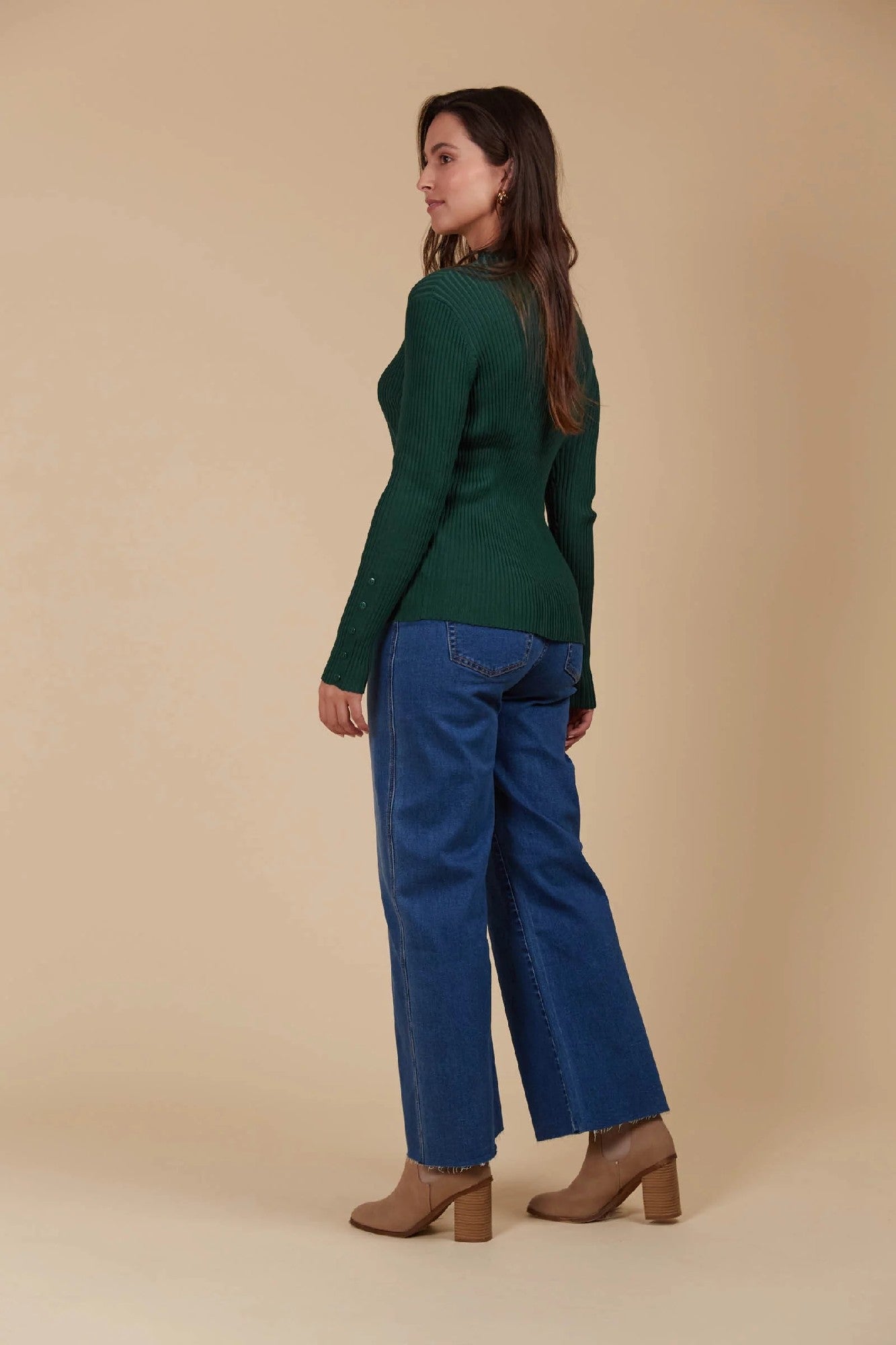 Isle Of Mine Juno Knit Top [COLOUR:Pine SIZE:S]