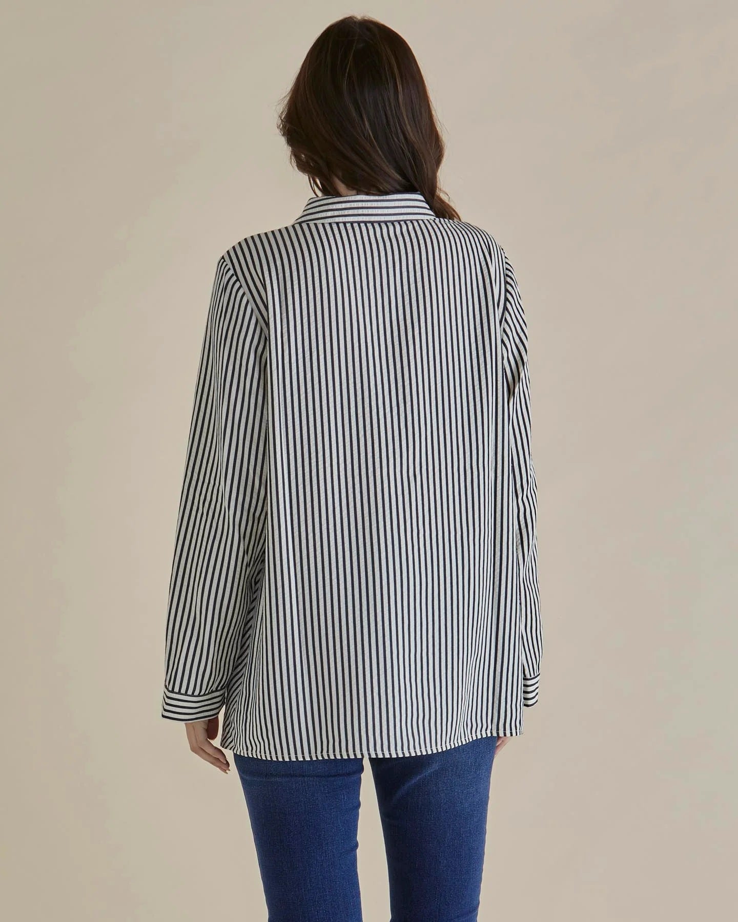 Betty Basic Crinkle Shirt [COLOUR:black white crinkle SIZE:8]