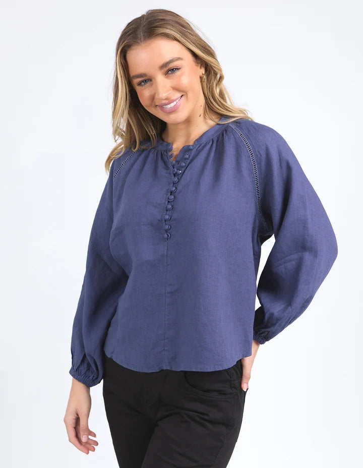 Foxwood Sardina Blouse [COLOUR:Deep Blue SIZE:10]